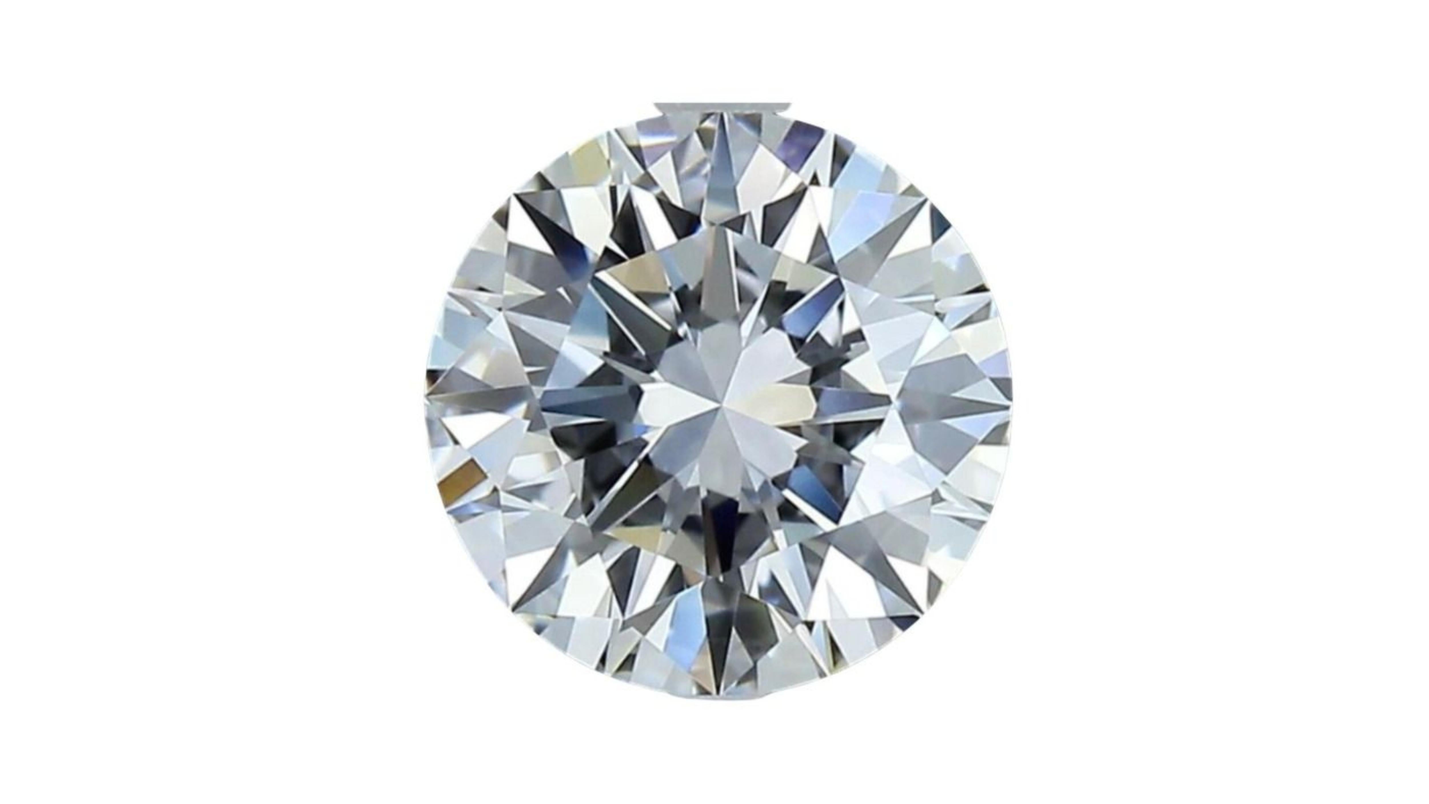 1pc. Éblouissant diamant naturel brillant rond de 4.42 carat Pour femmes en vente