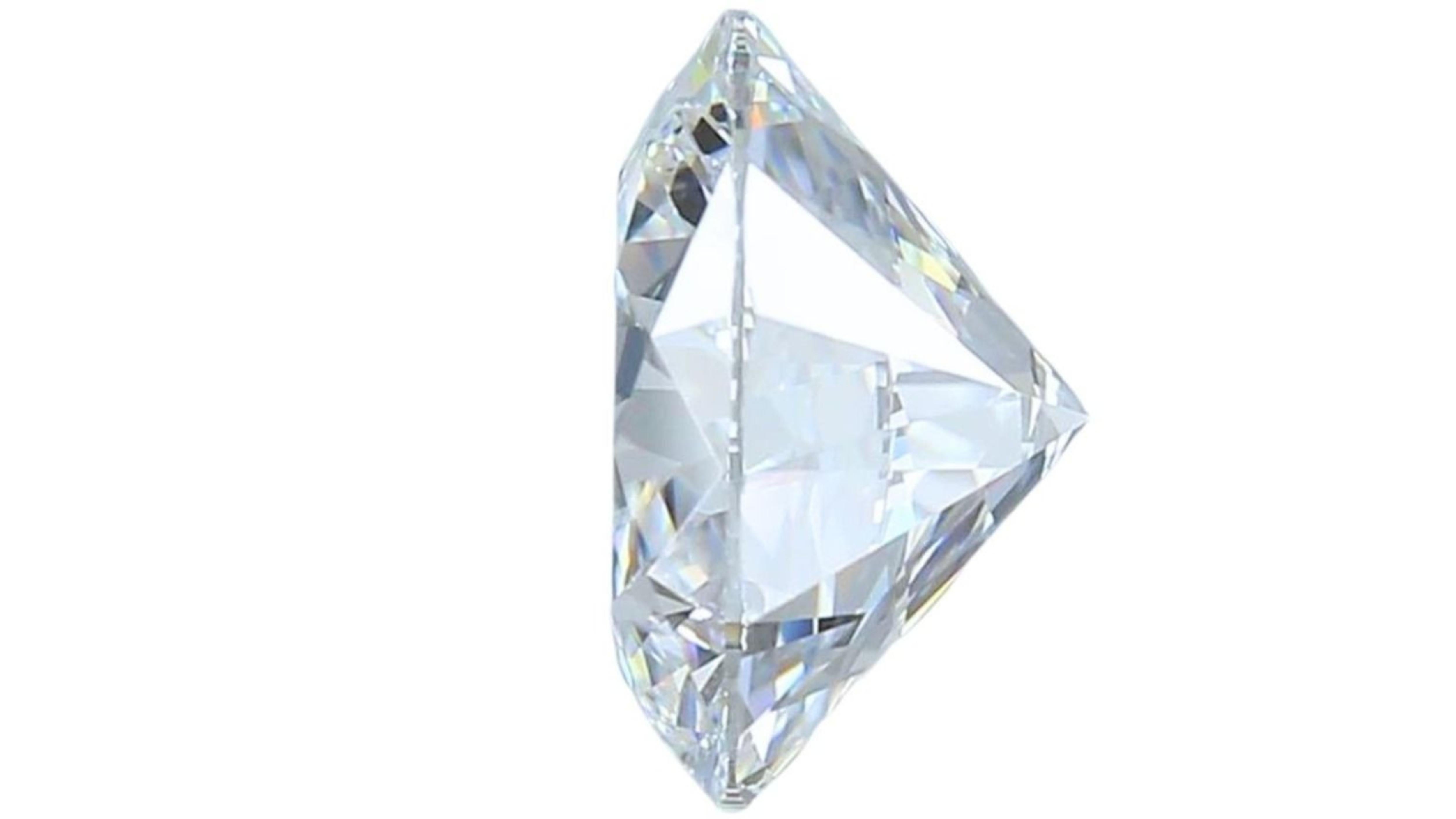 1pc. Éblouissant diamant naturel brillant rond de 4.42 carat en vente 2