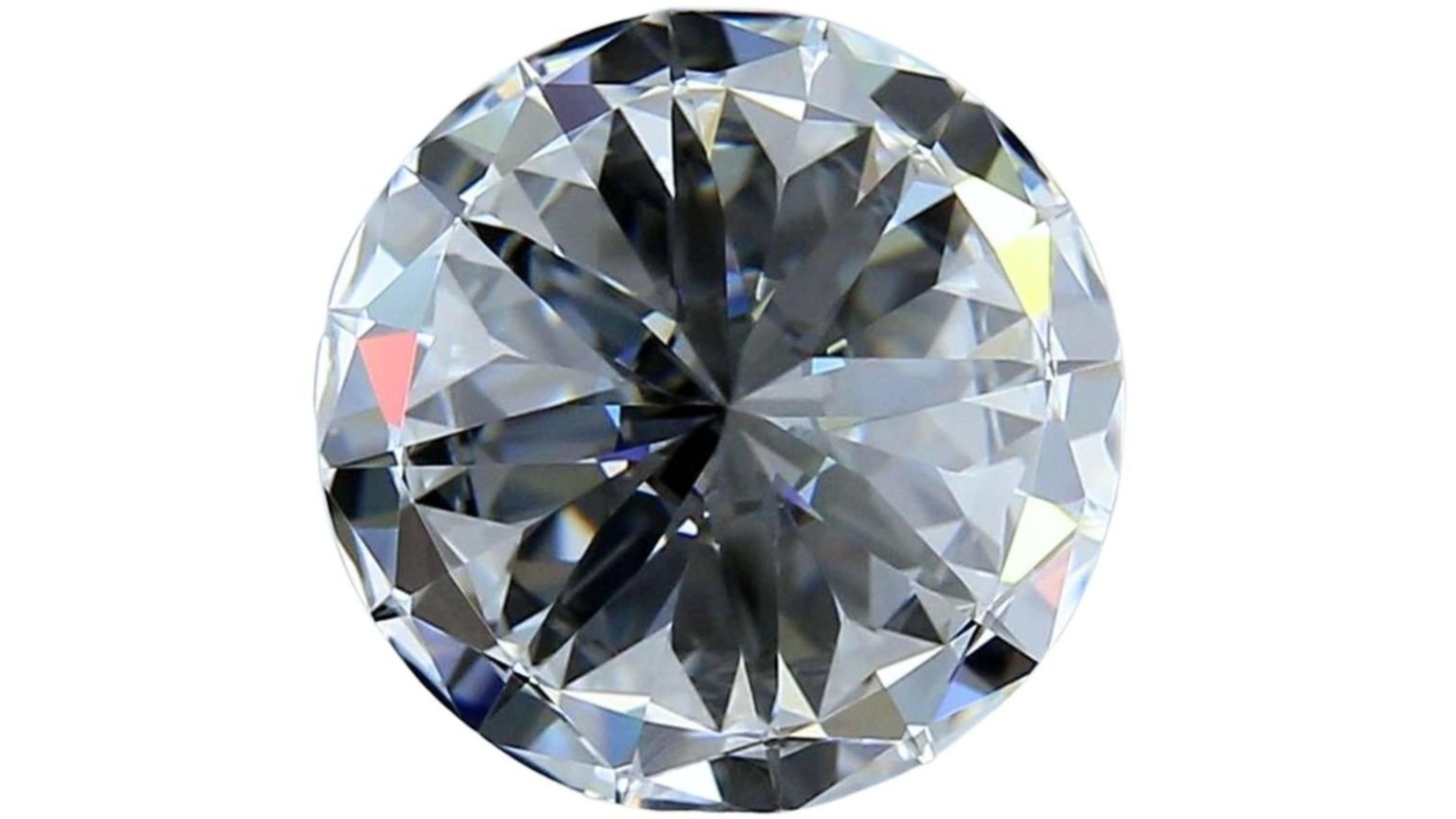 1pc. Éblouissant diamant naturel brillant rond de 4.42 carat en vente 3