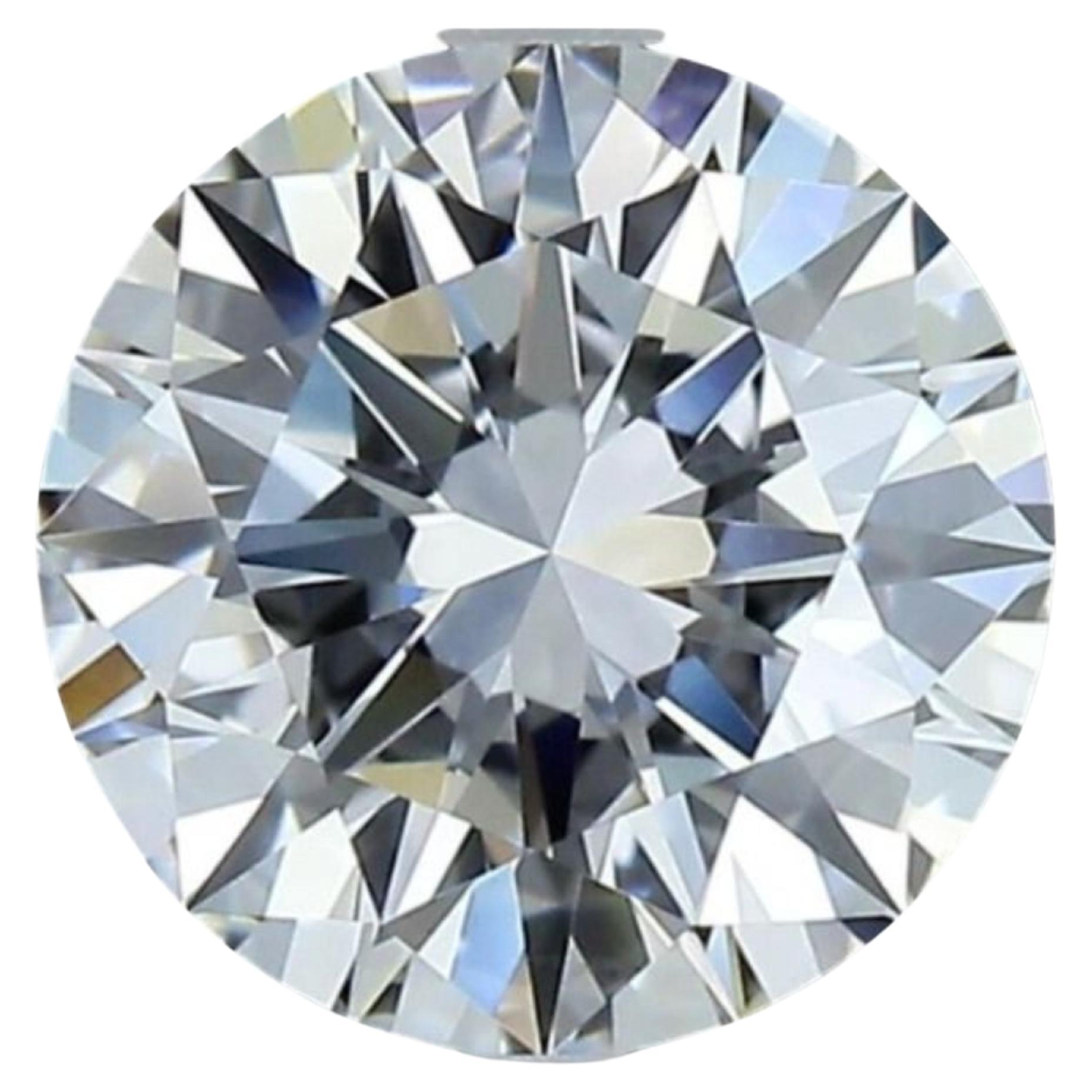 1pc. Éblouissant diamant naturel brillant rond de 4.42 carat en vente
