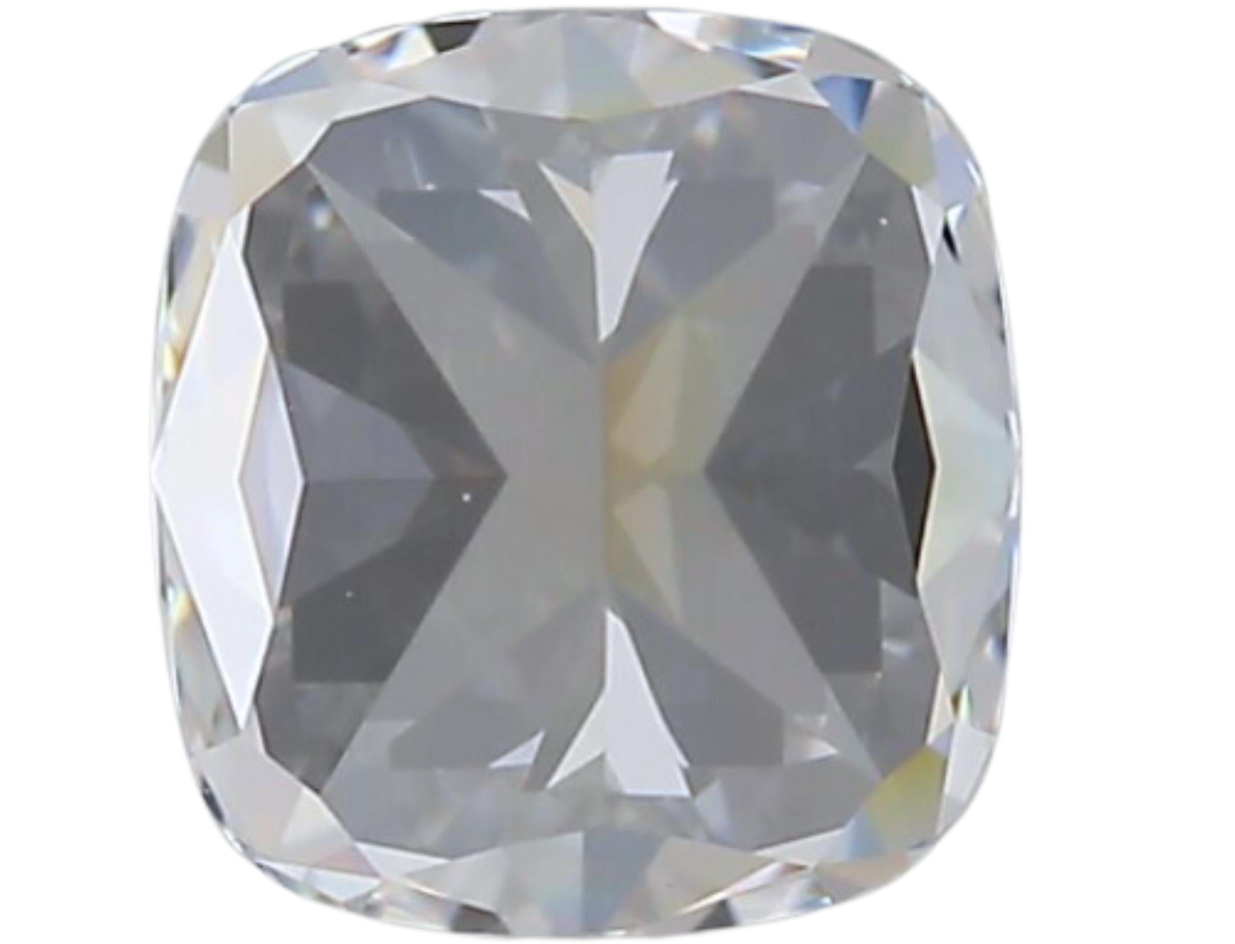 1pc Dazzling Natural cut Cushion diamond in a 1 carat For Sale 5