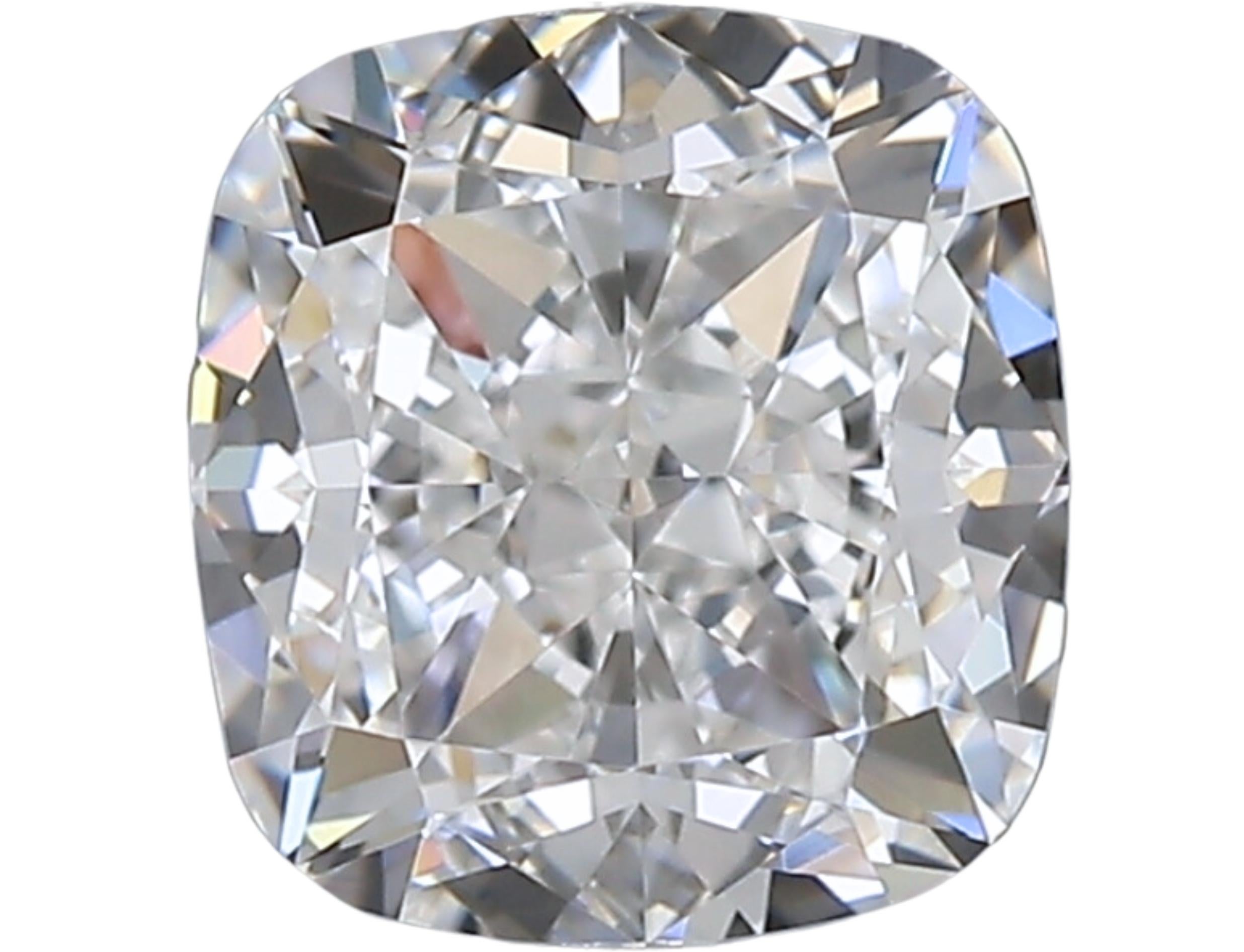 Cushion Cut 1pc Dazzling Natural cut Cushion diamond in a 1 carat For Sale