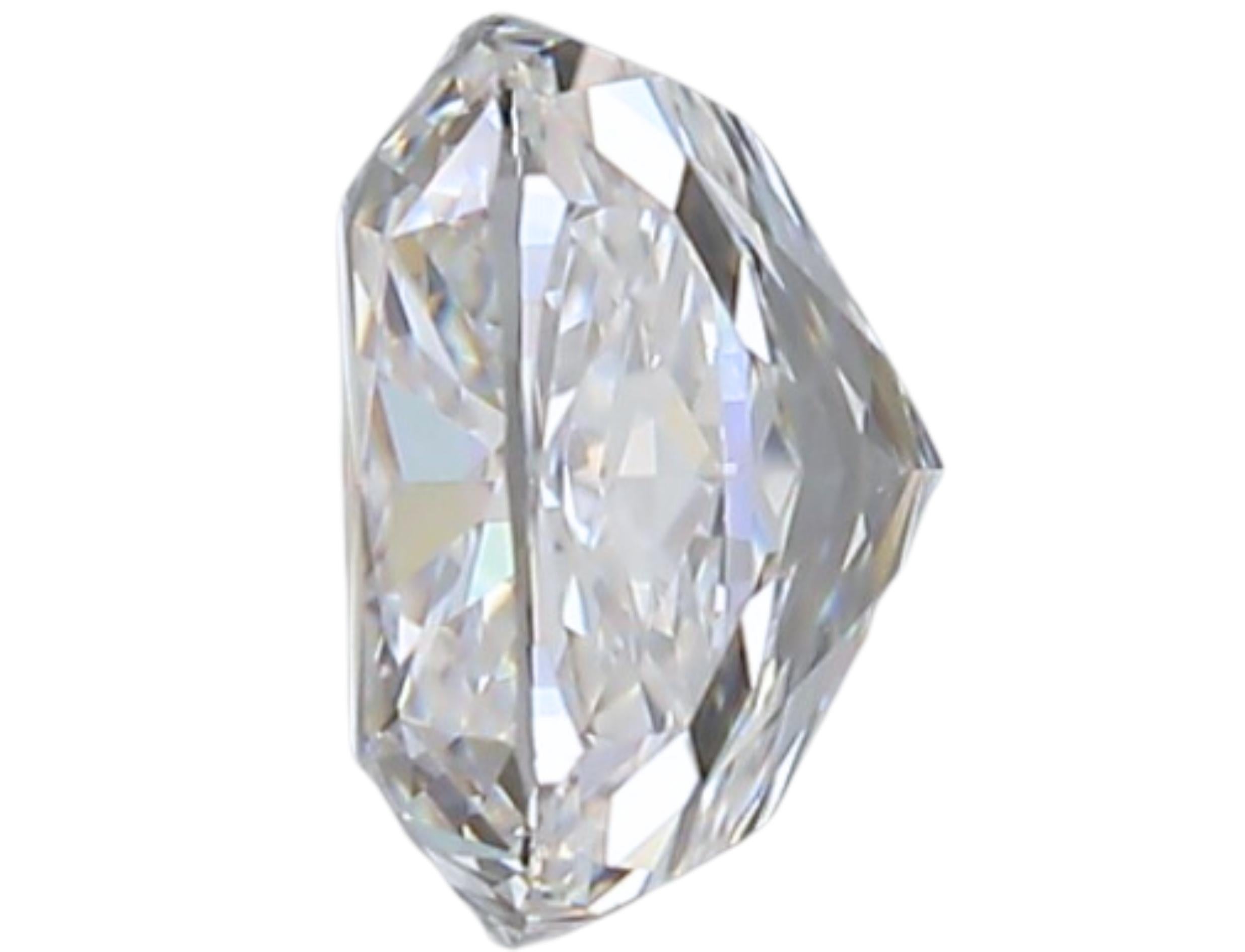 1pc Eblouissant diamant coussin de taille naturelle en 1 carat Pour femmes en vente