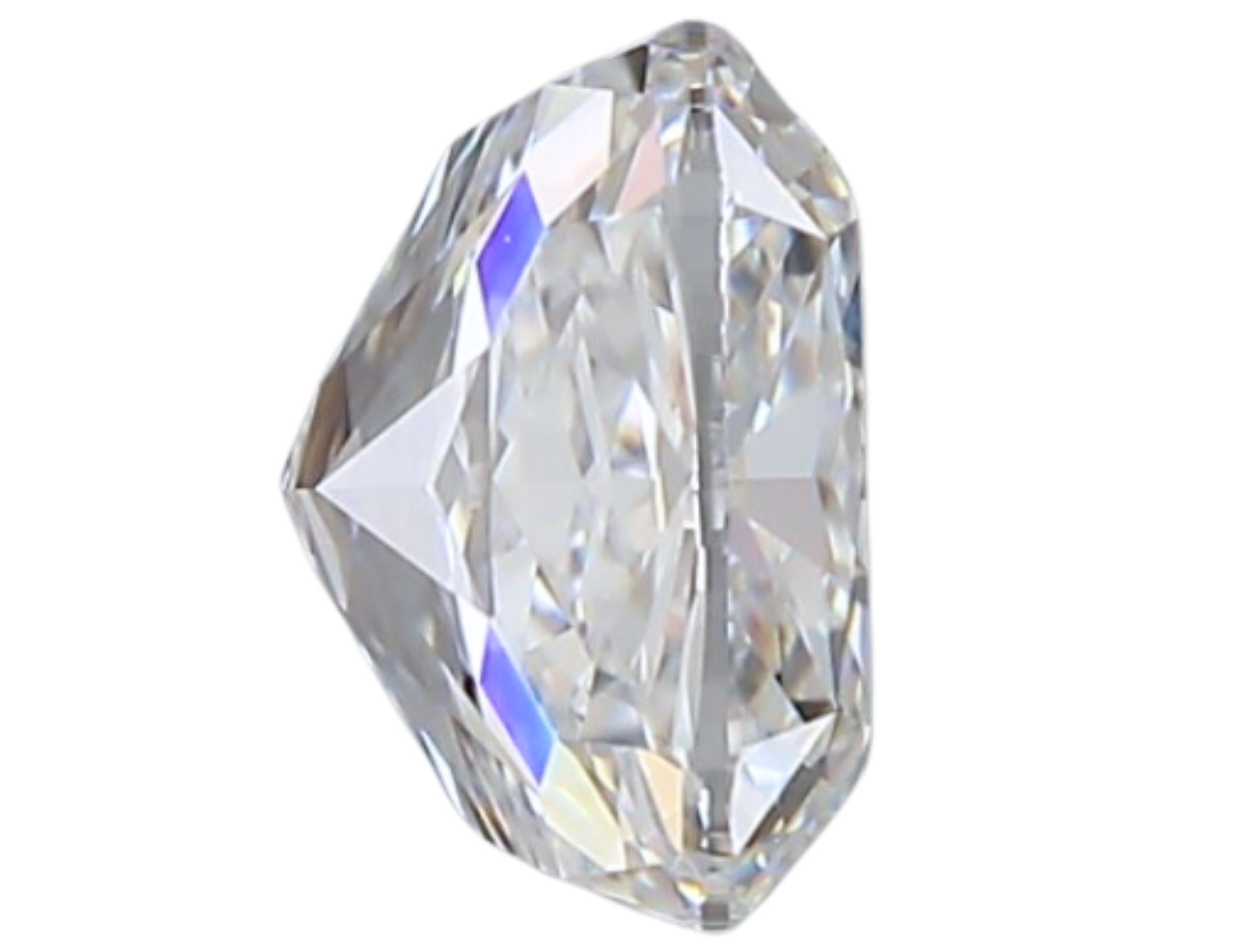 1pc Eblouissant diamant coussin de taille naturelle en 1 carat en vente 3