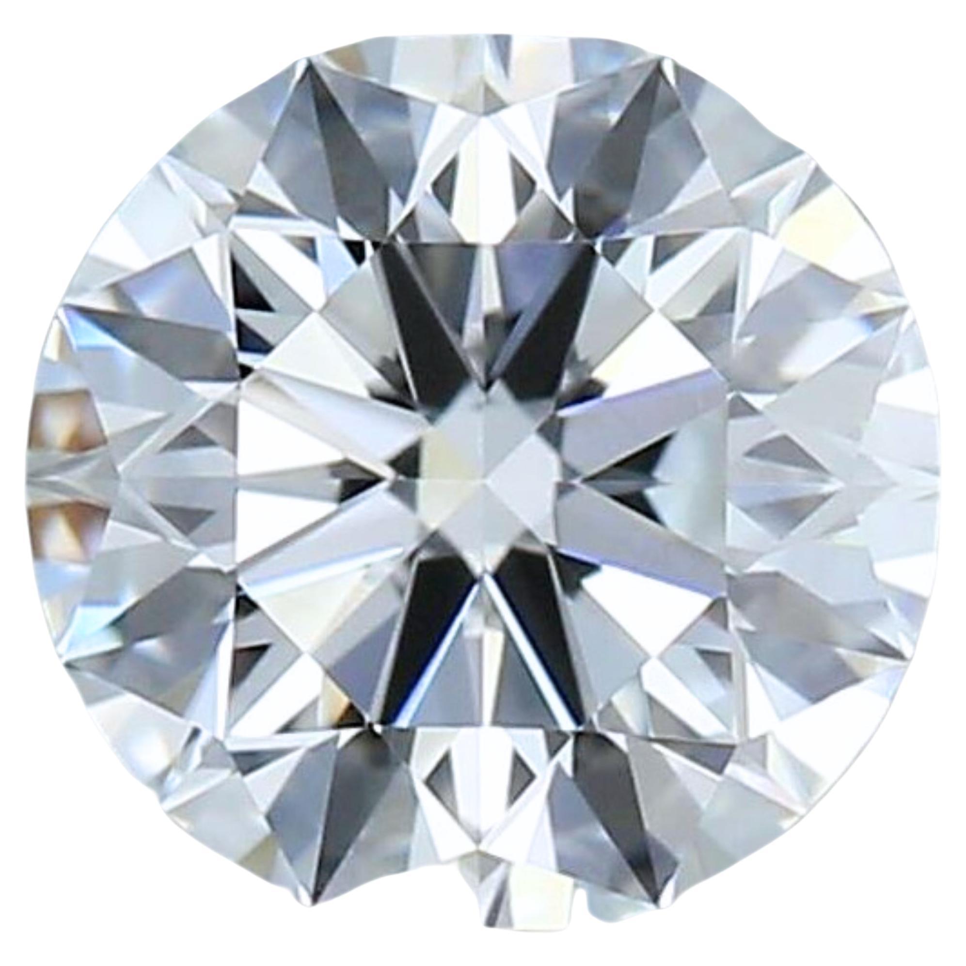 1 Stück schillernder runder Diamant im natürlichen Schliff in einem .82 Karat