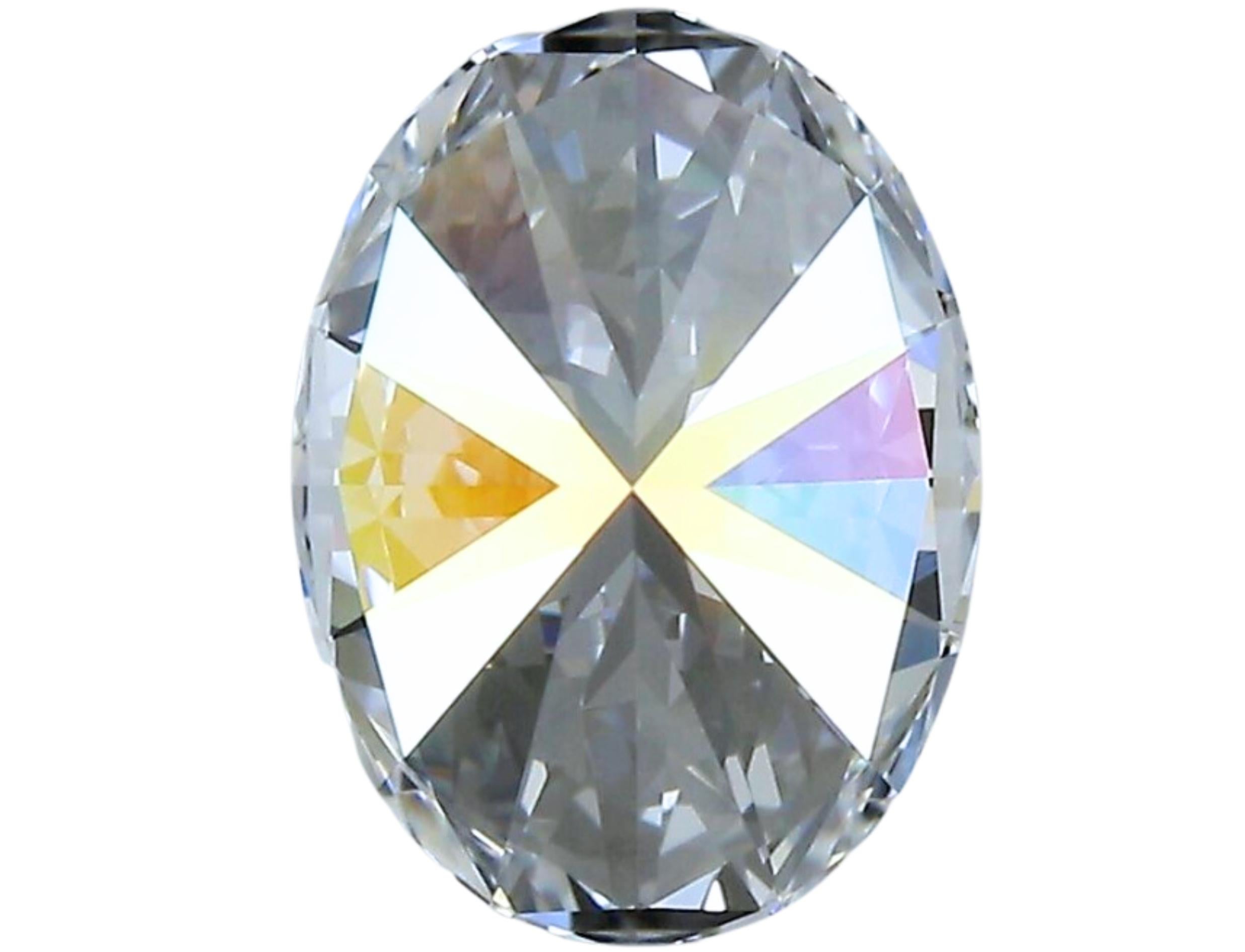 1pc Glamorous Natural cut Oval diamond in a 1.50 carat For Sale 5
