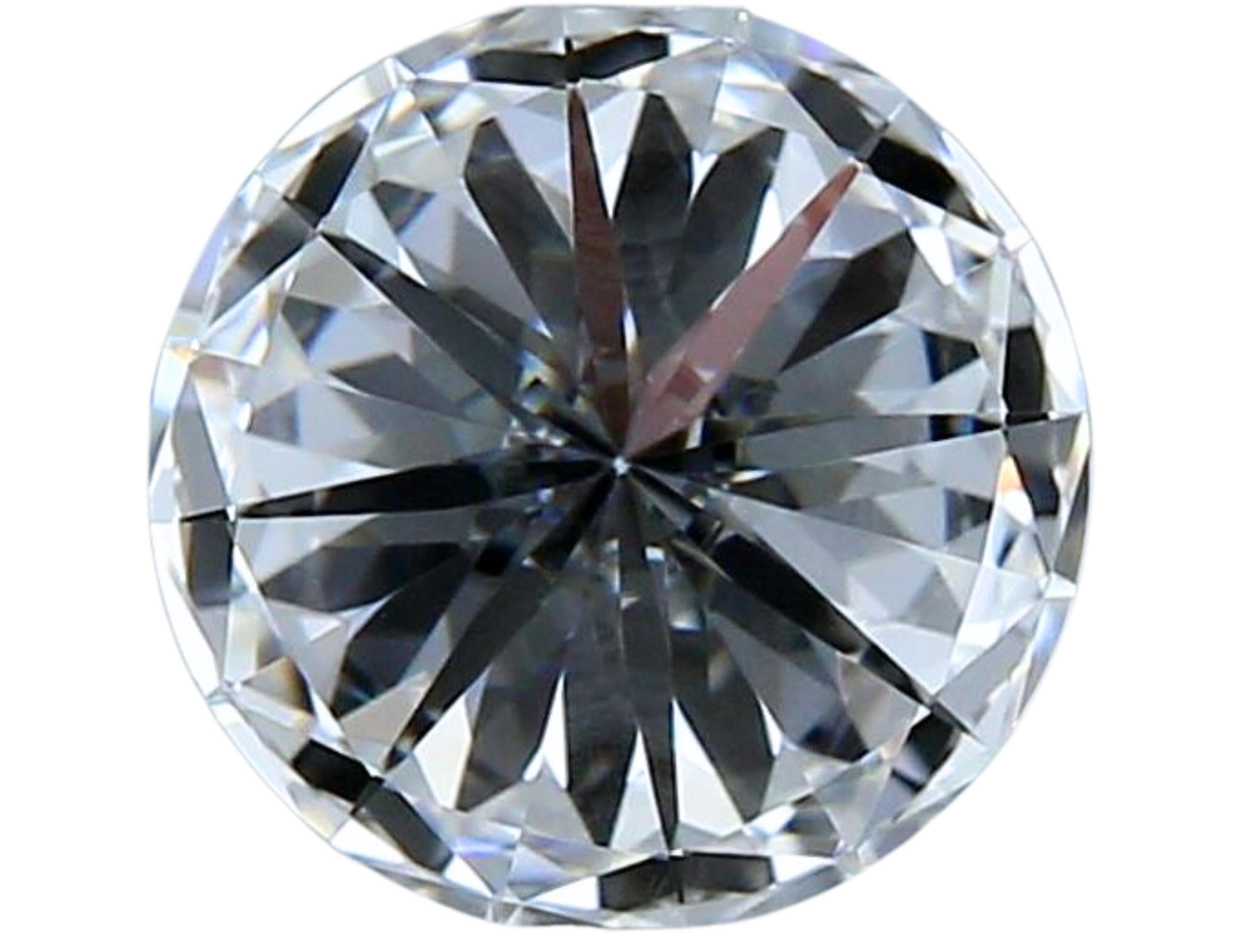 1pc Glamorous Natural cut Round diamond in a .61 carat  For Sale 4