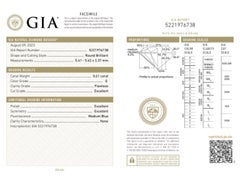 1pc Diamante rotondo taglio naturale glamour da 0,61 carati