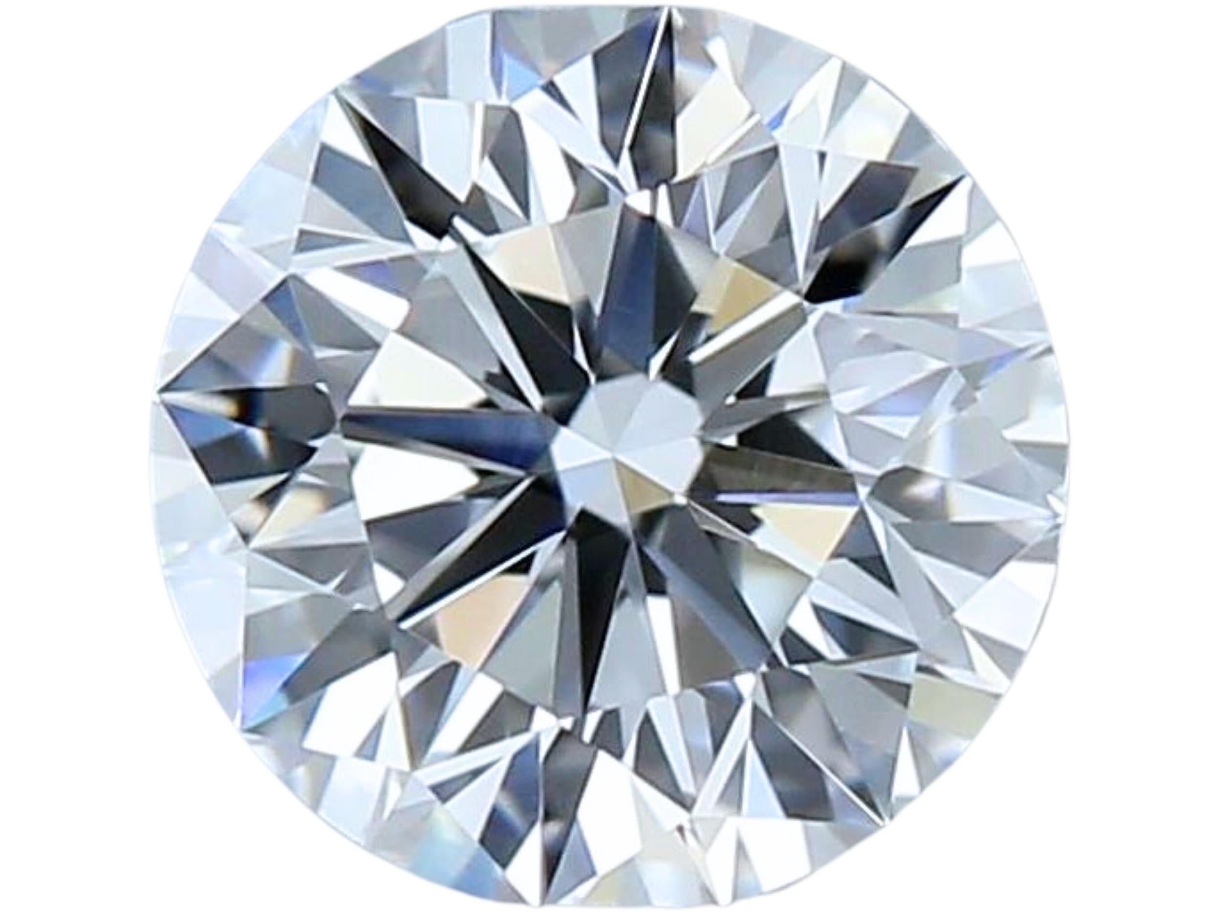 1pc Glamorous Natural cut Round diamond in a .61 carat  For Sale 1