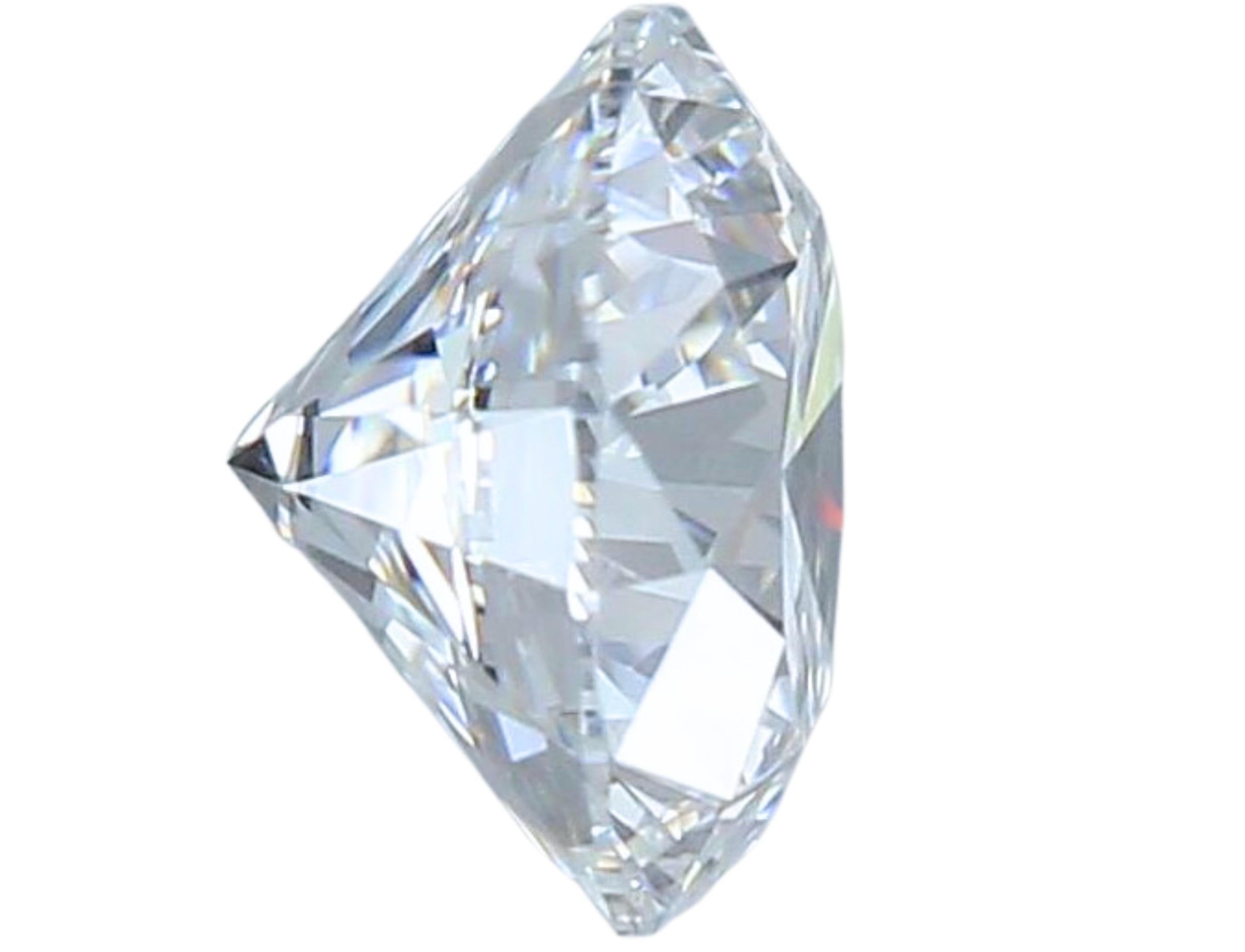 1 Stück Glamouröser runder Diamant im natürlichen Schliff in einem .61 Karat im Angebot 3