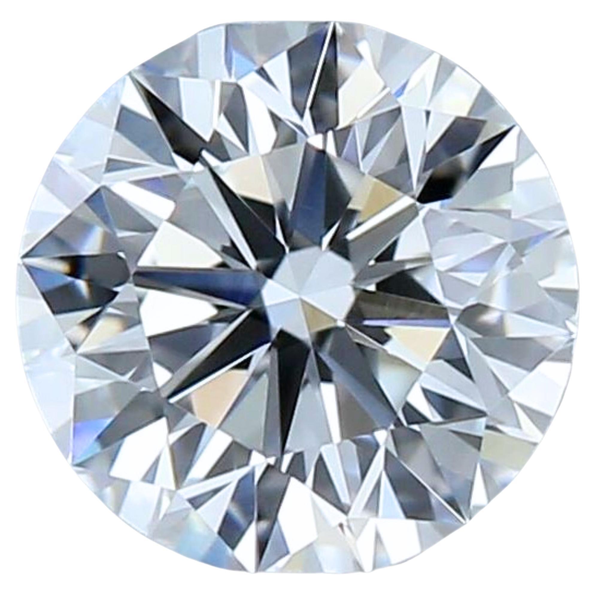 1pc Glamorous Natural cut Round diamond in a .61 carat 