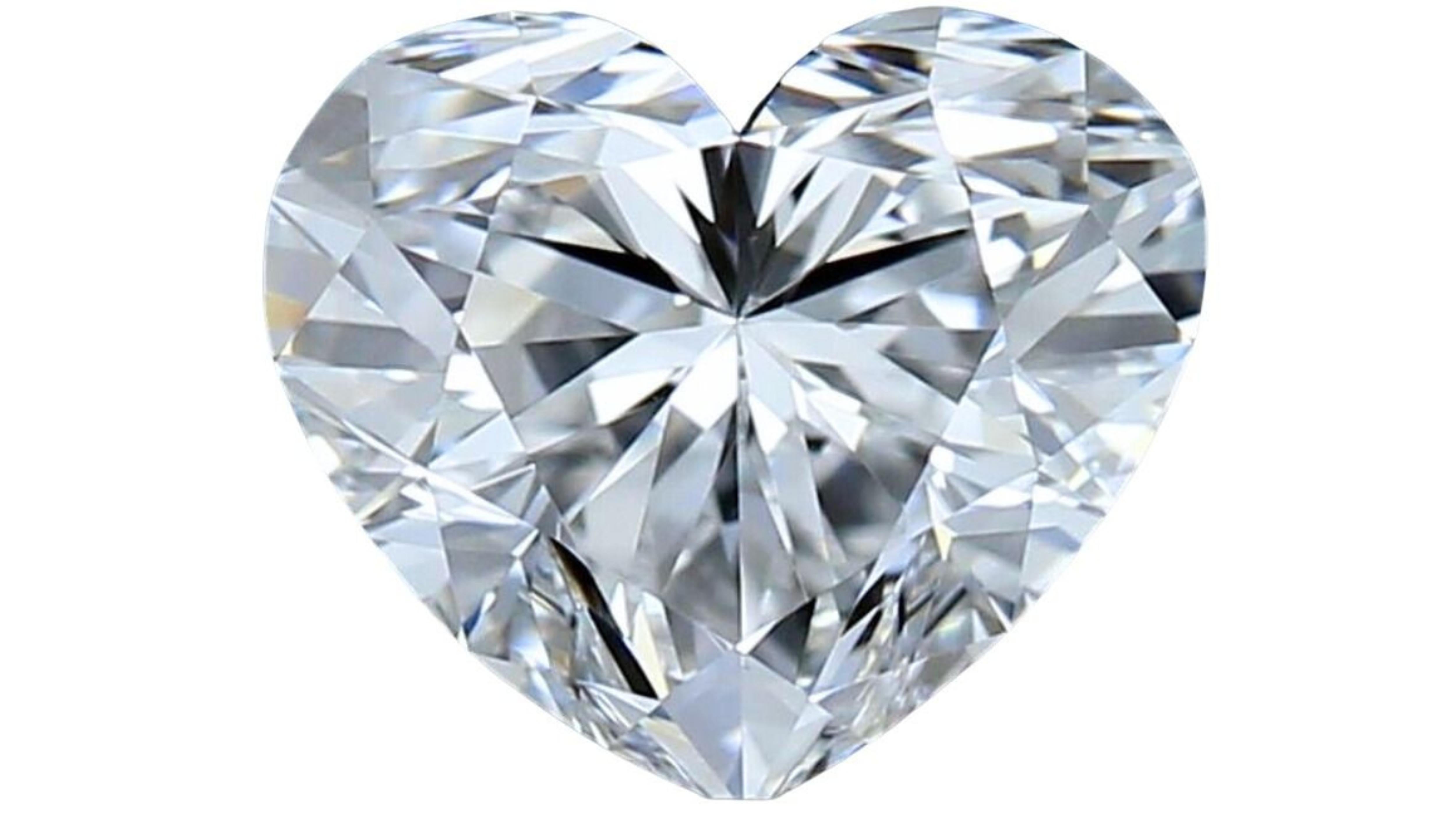 1 Stück Gliterring 1,01 Herz Brillantschliff natürlicher Diamant im Angebot 1