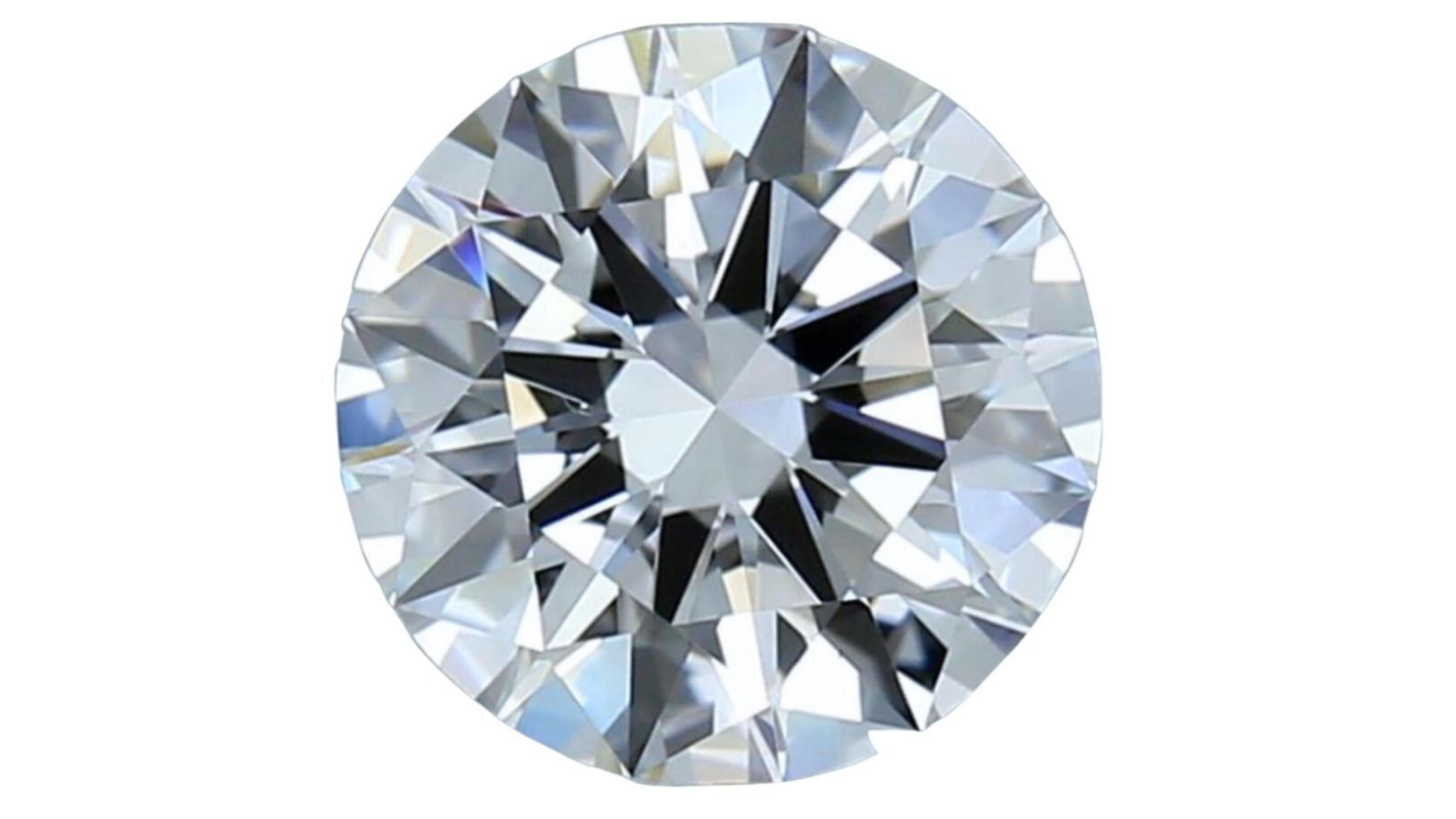 Round Cut 1pc. Glittering 2.07 Carat Round Brilliant Natural Diamond For Sale
