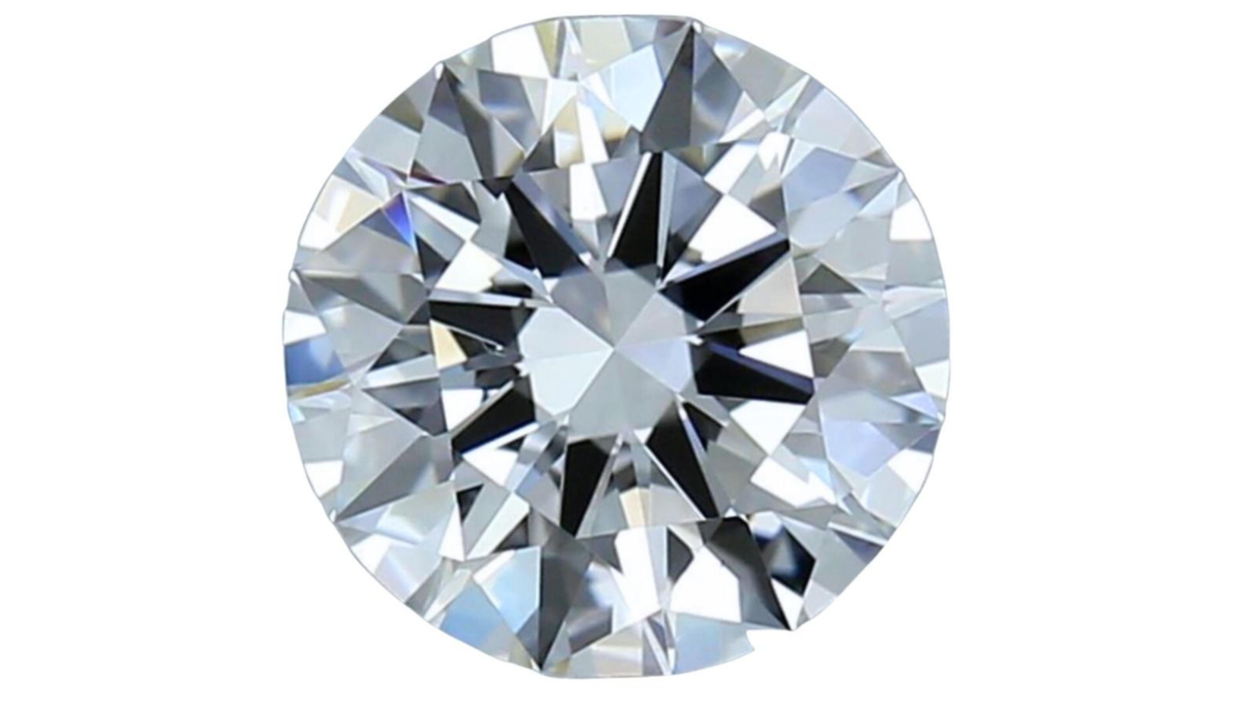 1pc. Glittering 2.07 Carat Round Brilliant Natural Diamond In New Condition For Sale In רמת גן, IL