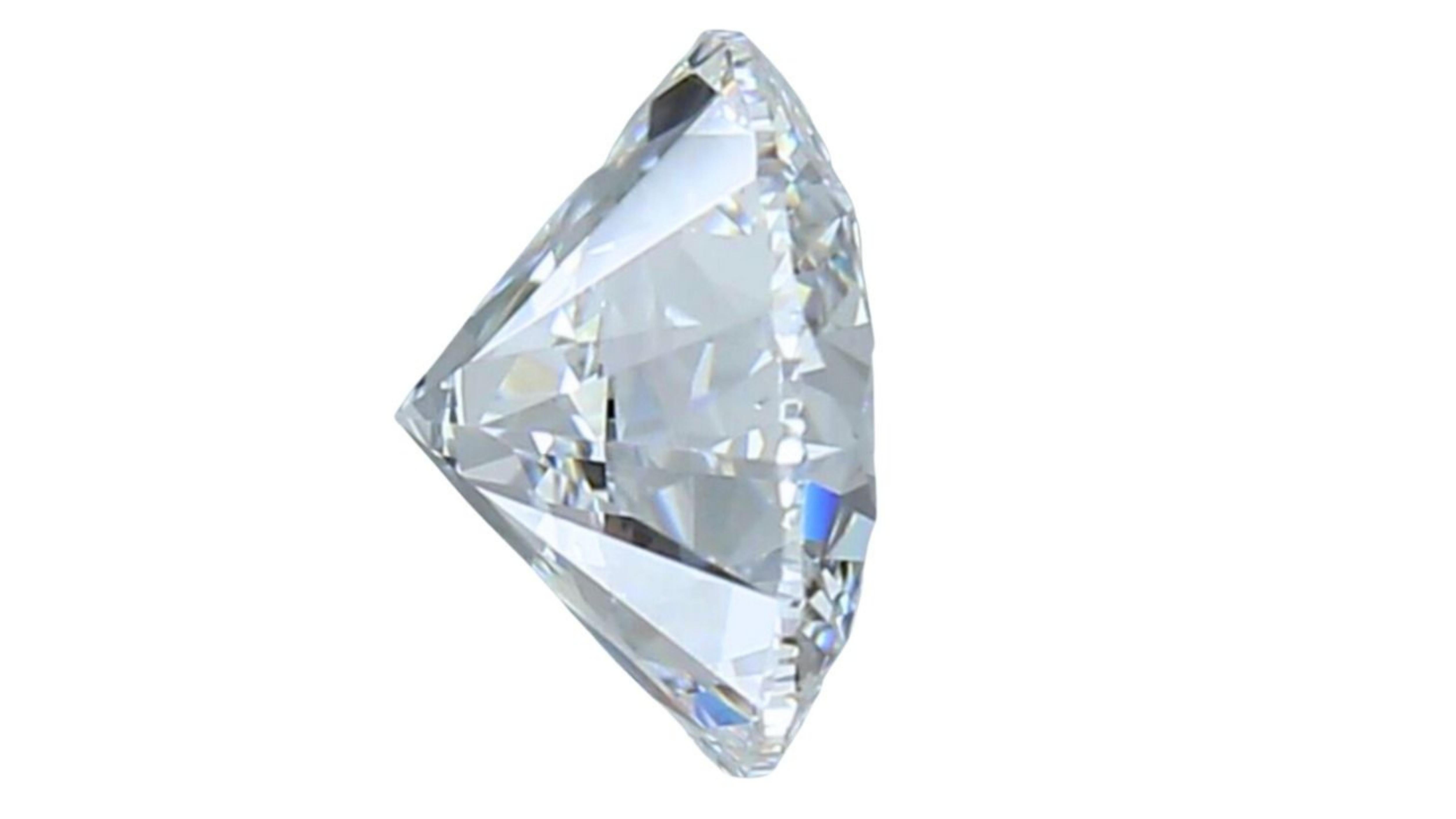 1pc. Brilliante 2,07 carats diamant naturel rond et brillant en vente 1