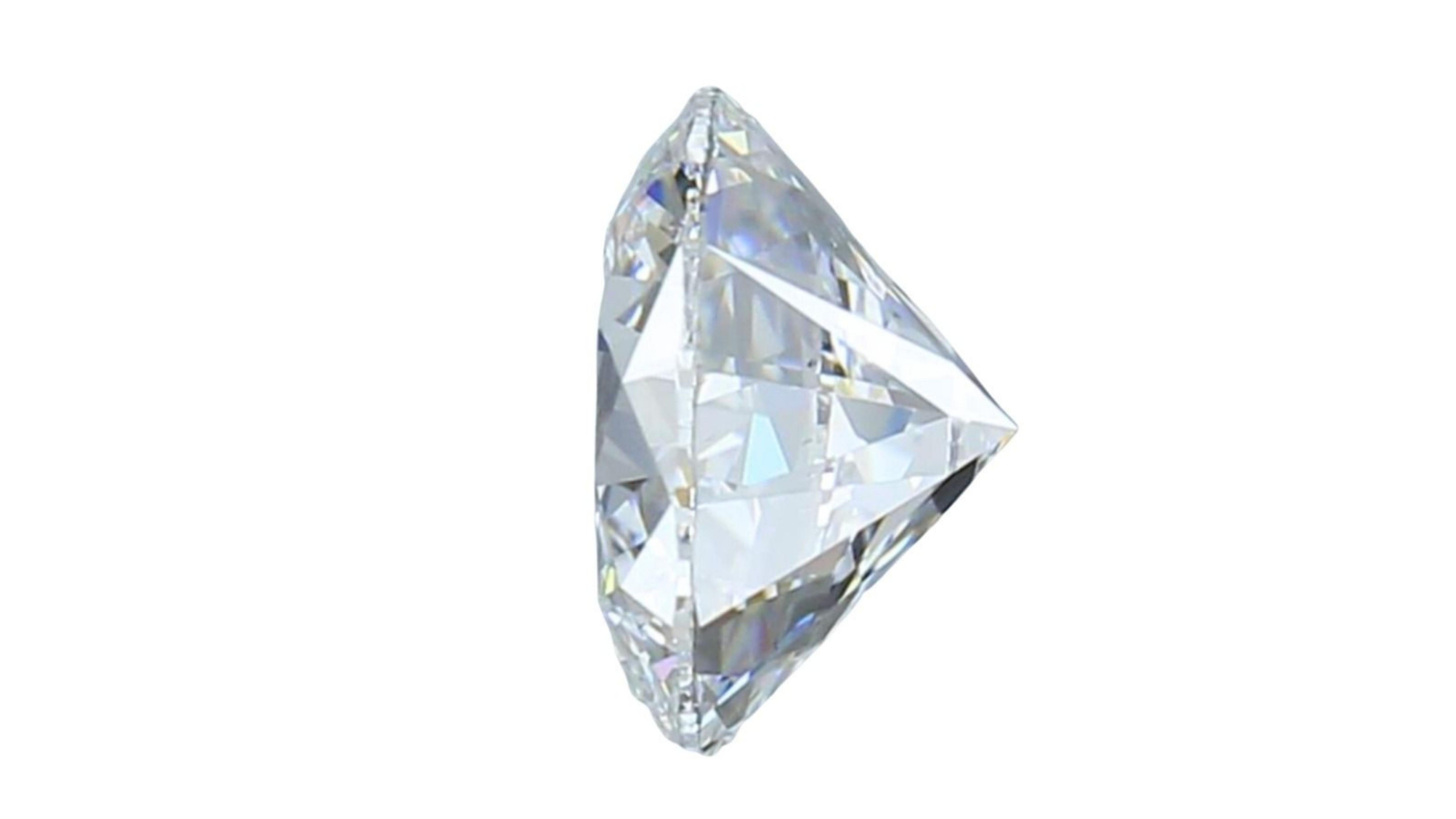 1pc. Brilliante 2,07 carats diamant naturel rond et brillant en vente 2