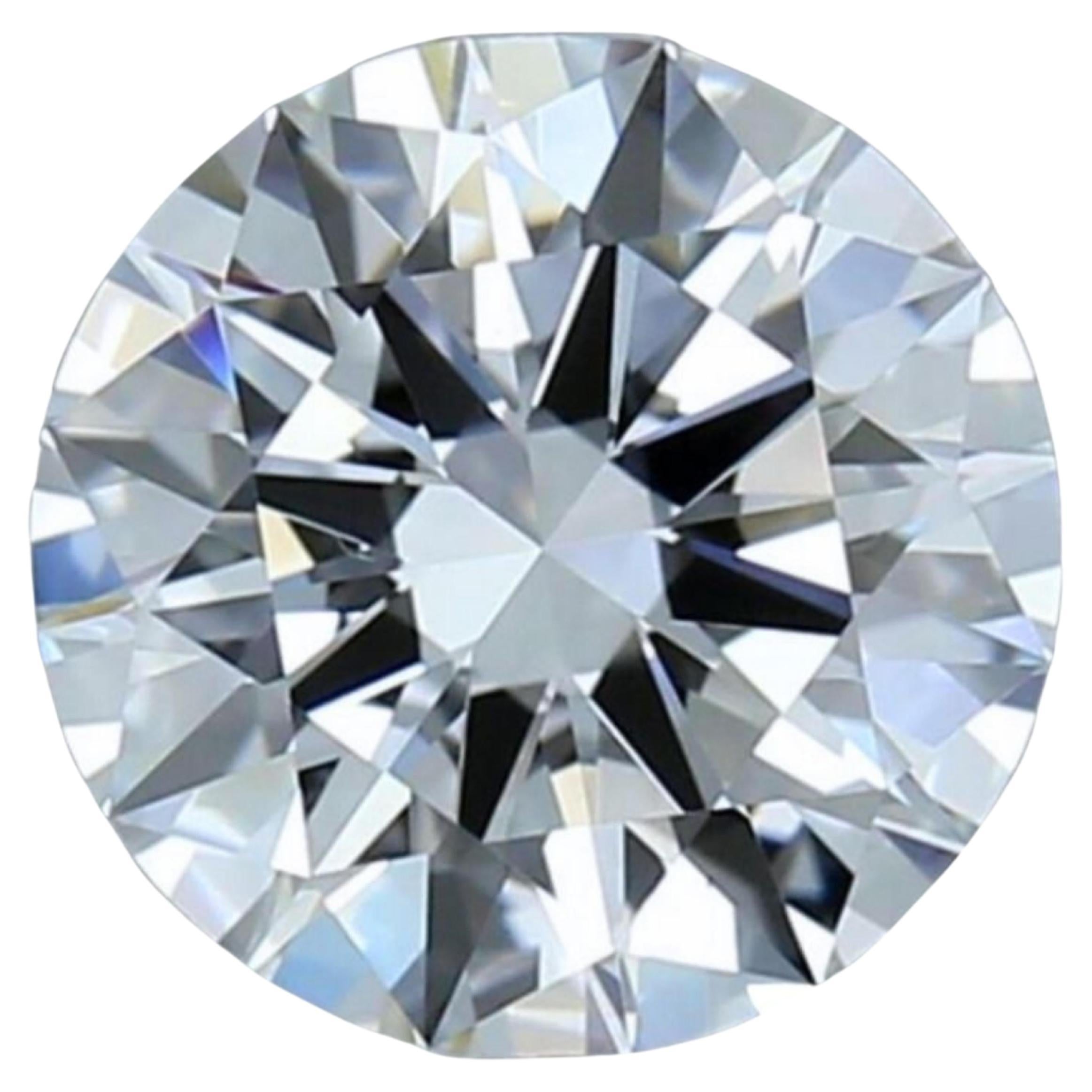 1pc. Brilliante 2,07 carats diamant naturel rond et brillant en vente