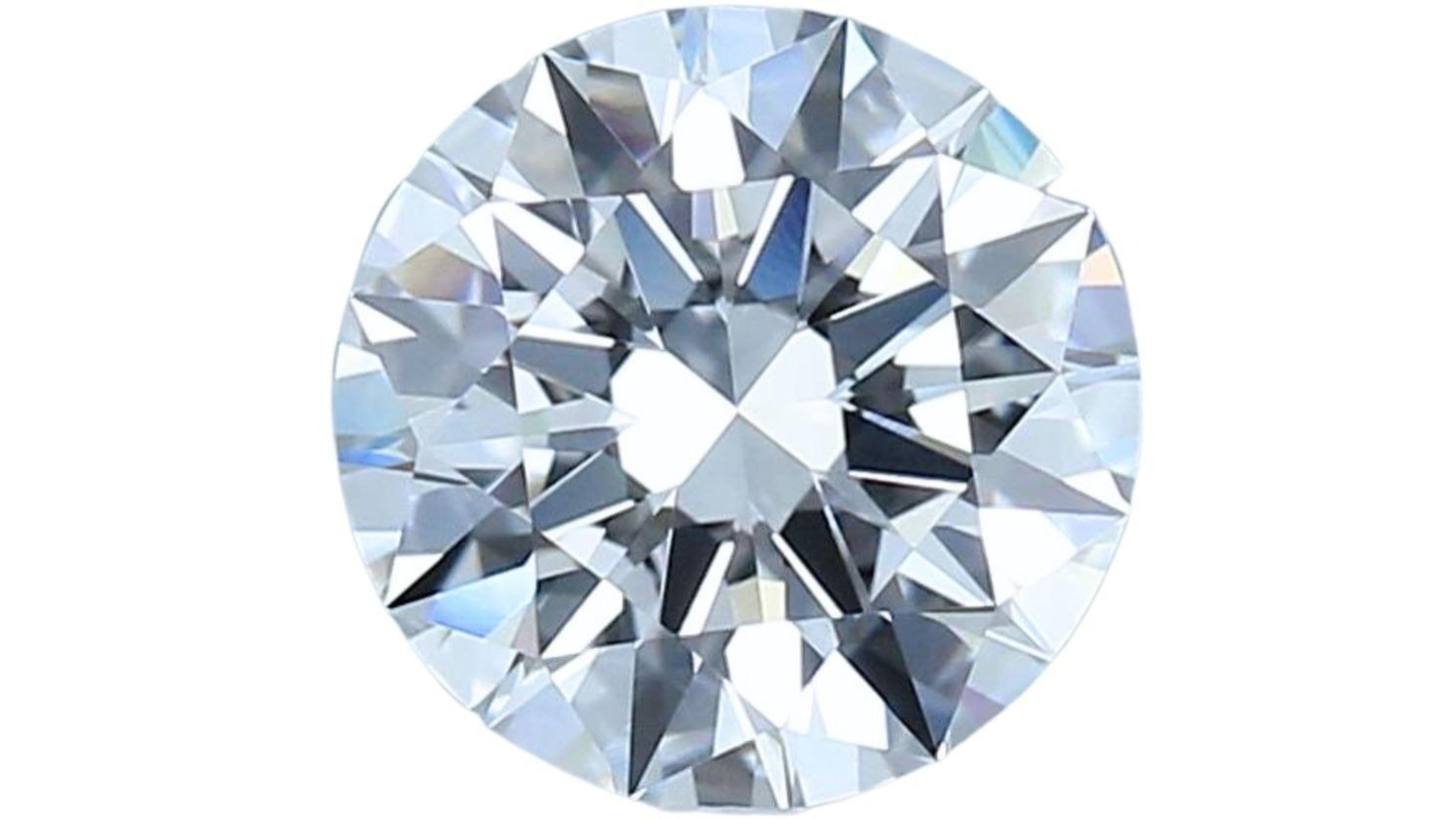 Taille ronde 1pc. Diamants naturels brillants ronds et brillants de 2,08 carats en vente
