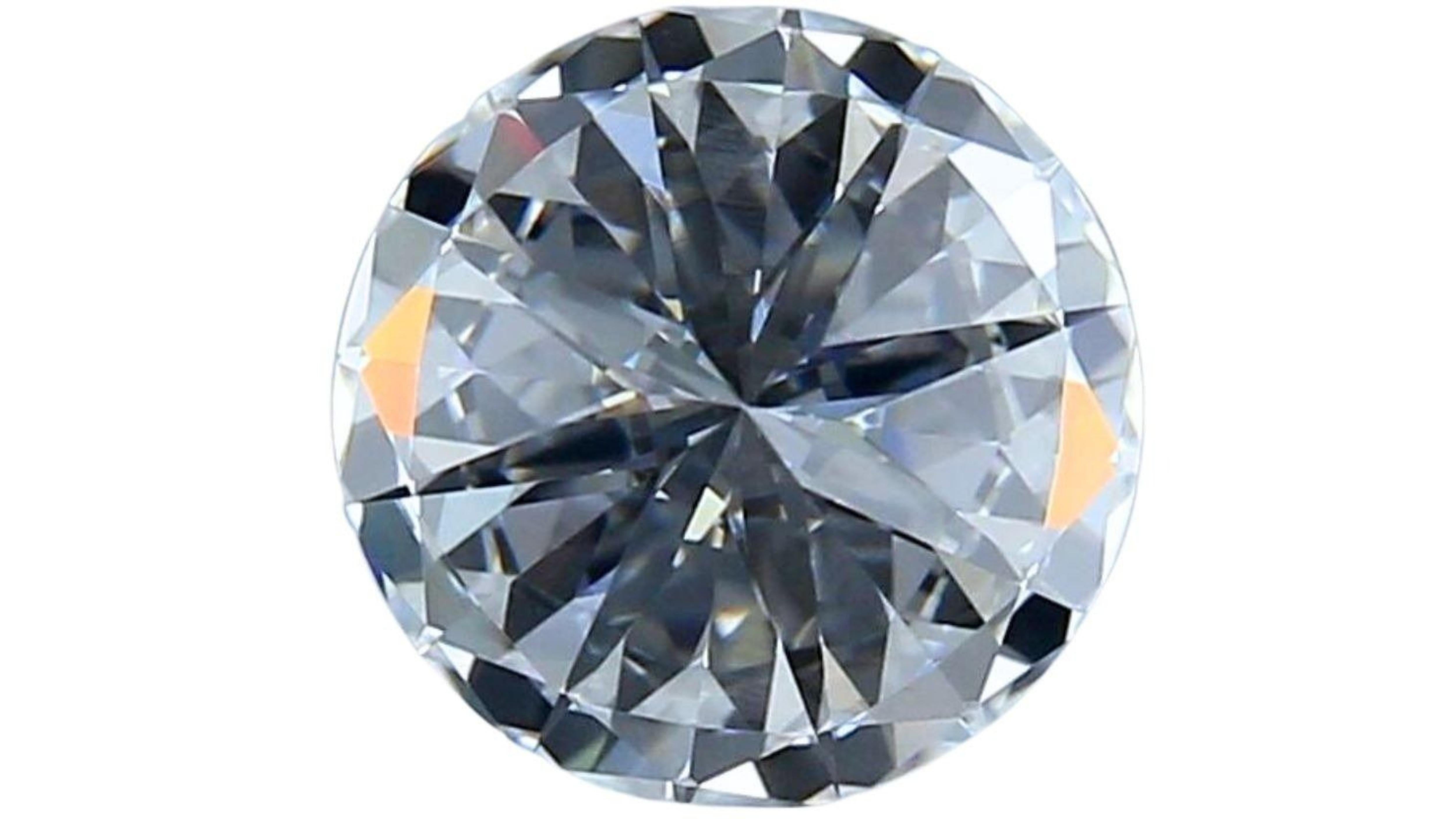 Round Cut 1pc. Glittering 2.08 Carat Round Brilliant Cut Natural Diamonds For Sale
