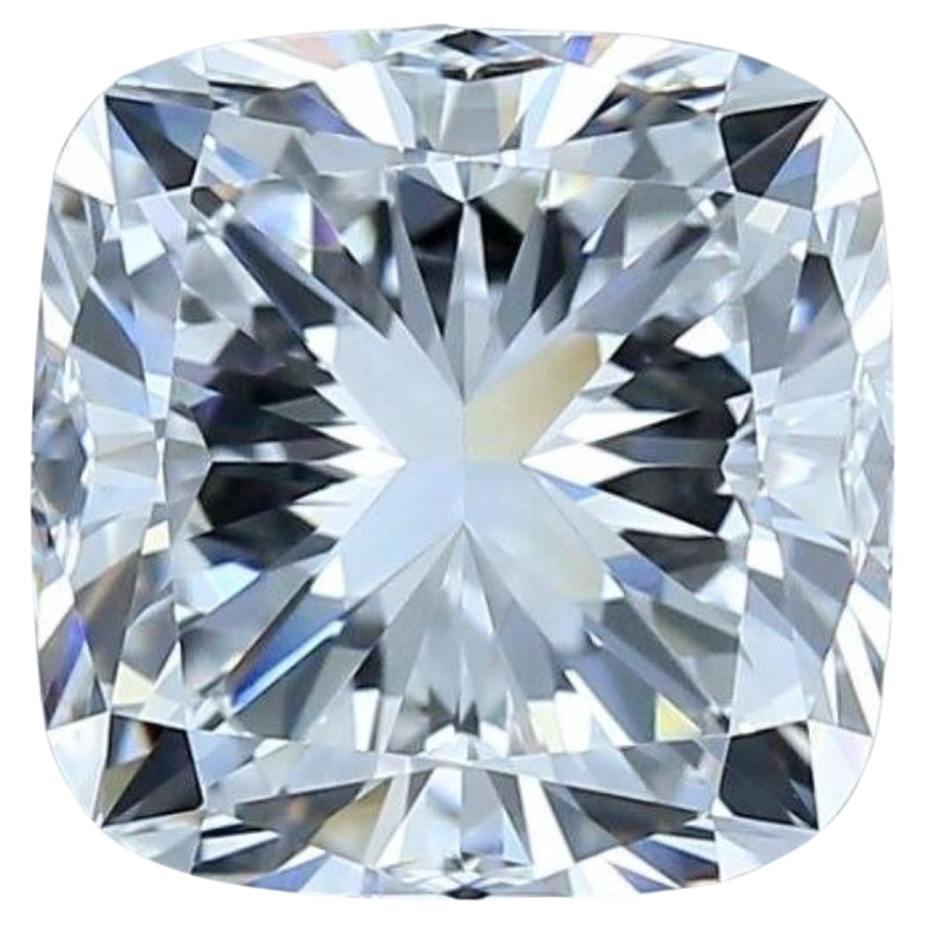 1pc. Glittering 4.01 Cushion Modified Brilliant Natural Diamond For Sale