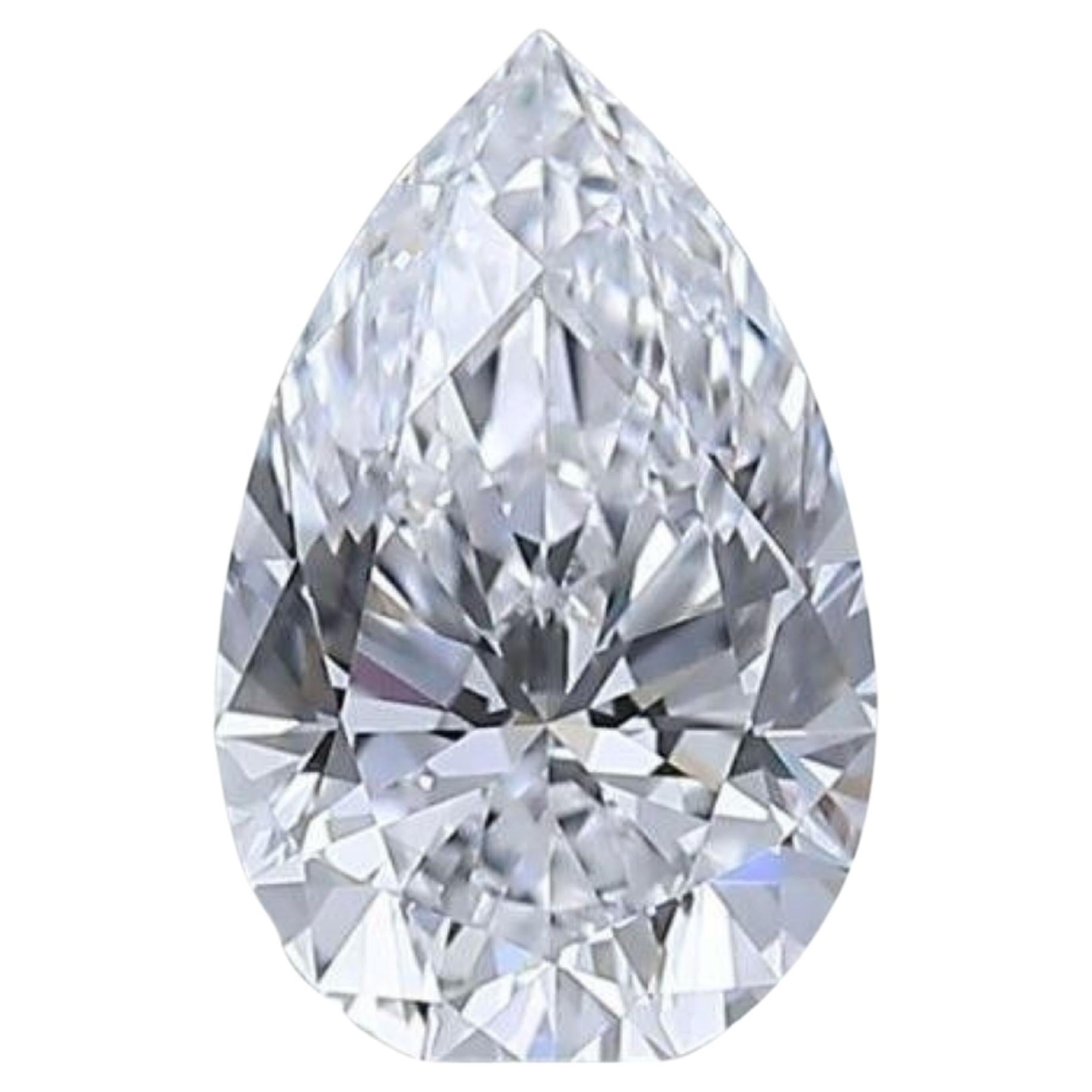 1pc. Glittering .75 Pear BRilliant Cut Natural Diamond In New Condition In רמת גן, IL