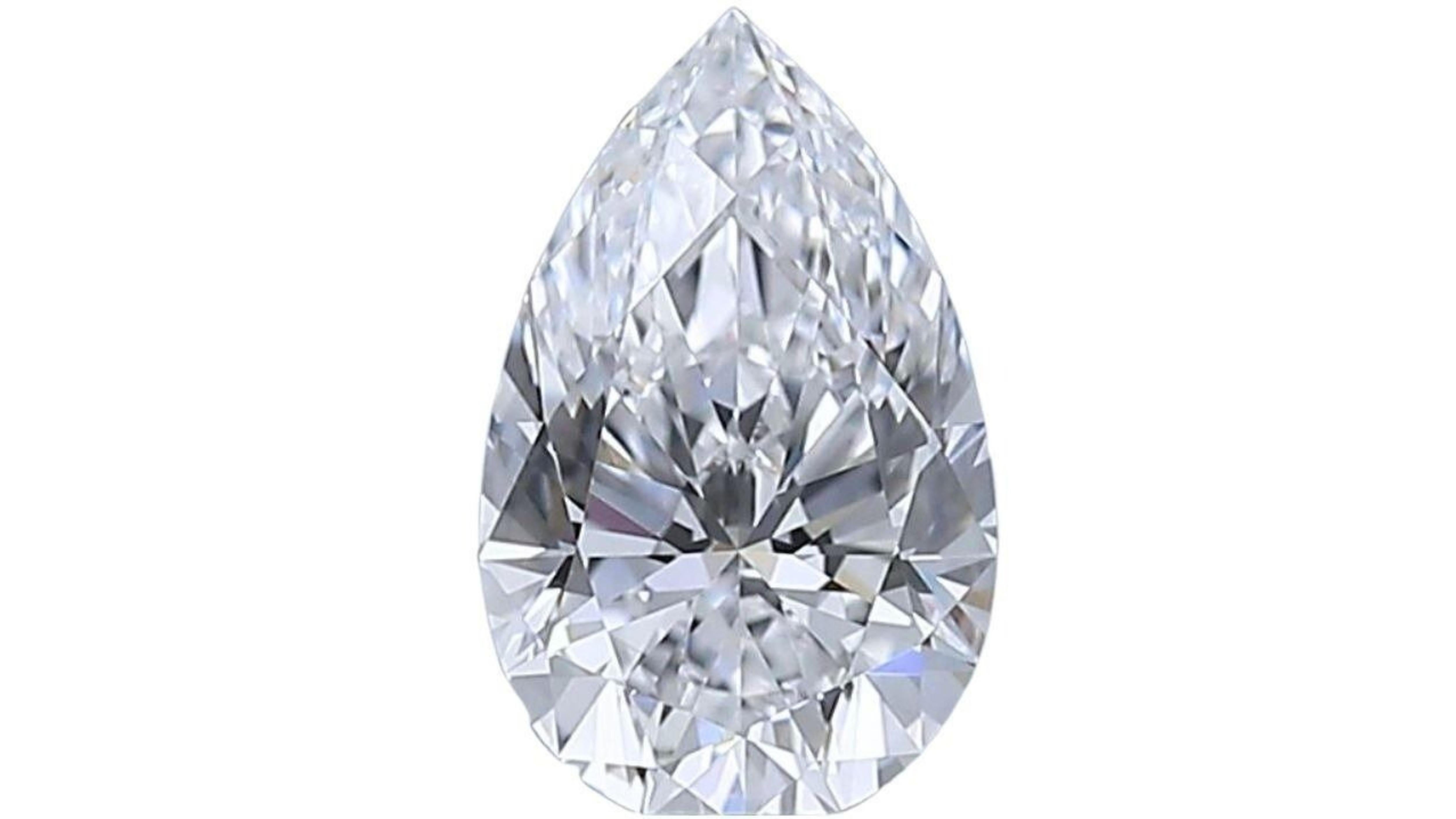 Women's 1pc. Glittering .75 Pear BRilliant Cut Natural Diamond