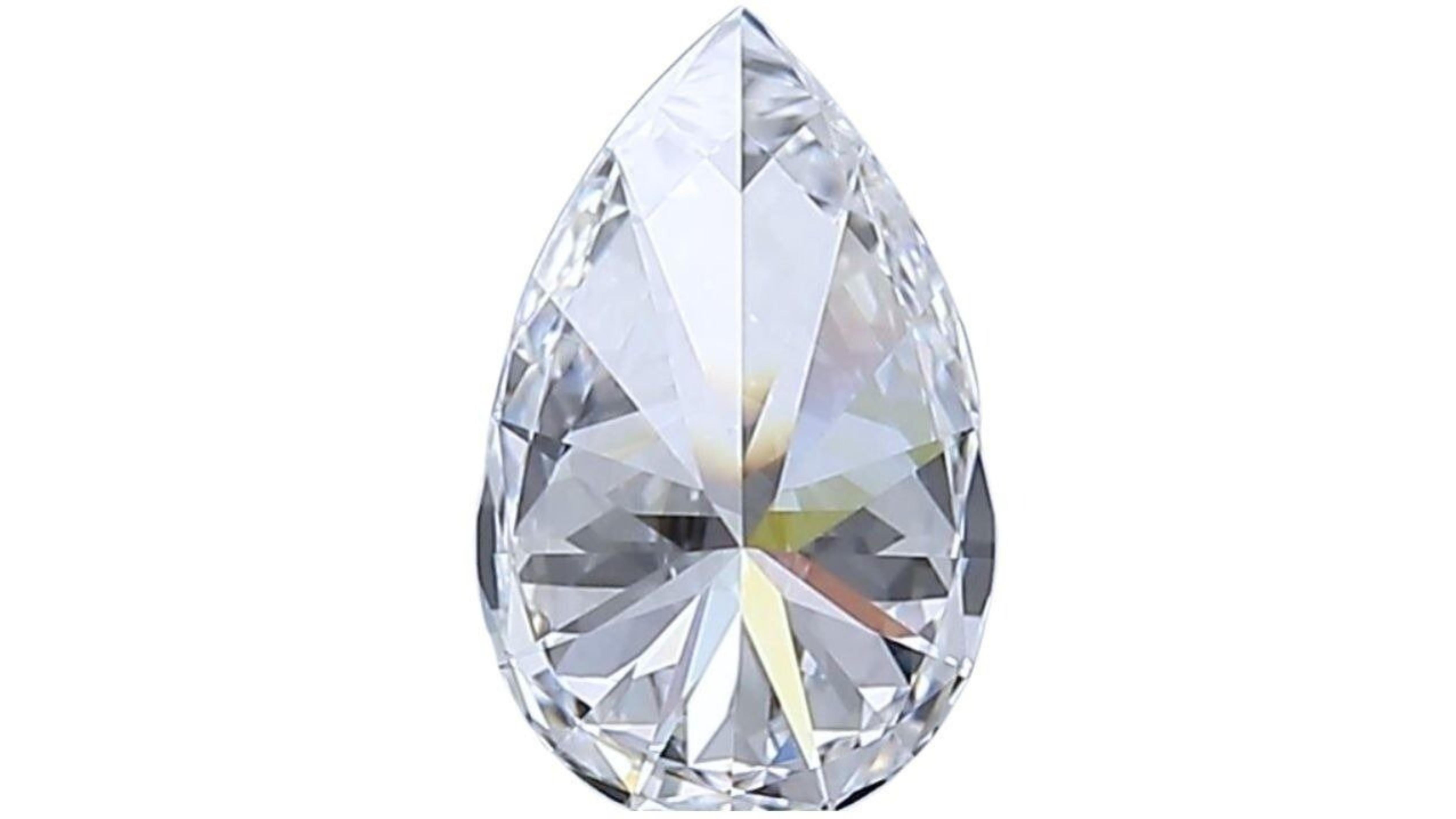 1pc. Glittering .75 Pear BRilliant Cut Natural Diamond 3