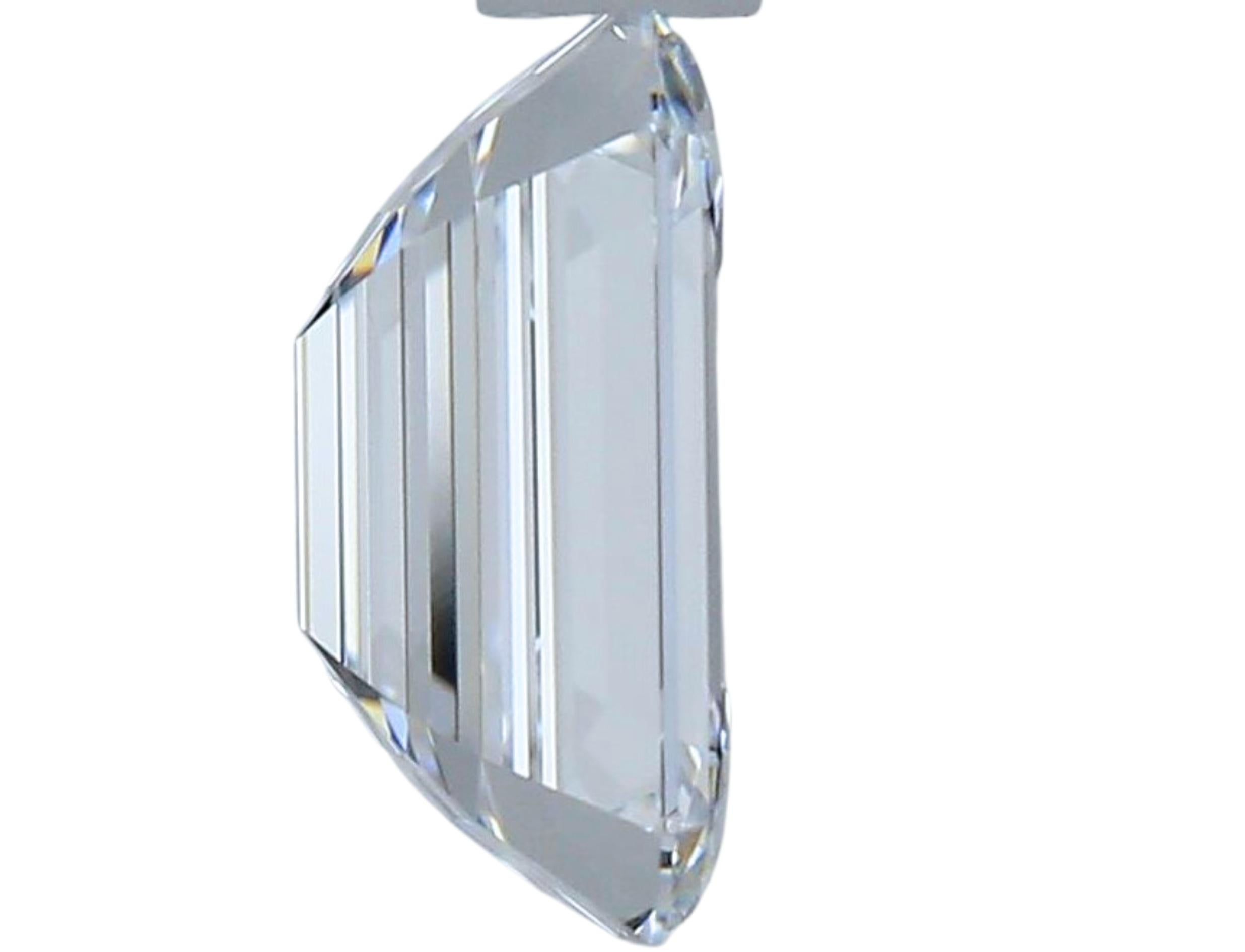 1 pce Diamant émeraude brillant de taille naturelle de 1,06 carat en vente 3