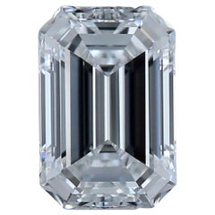 1 pce Diamant émeraude brillant de taille naturelle de 1,06 carat