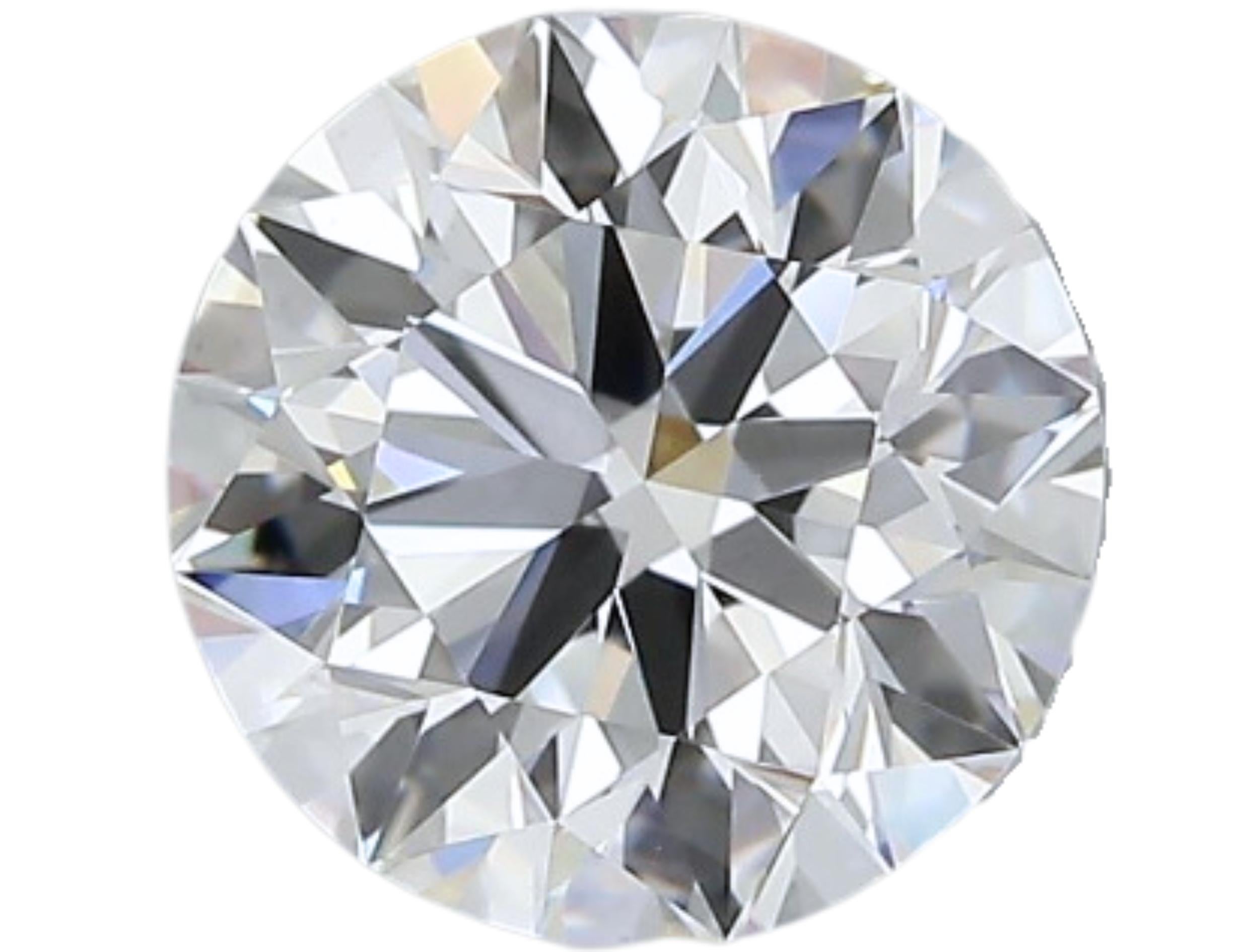 1pc Glittering Natural cut Round diamond in a 1.20 carat For Sale 2