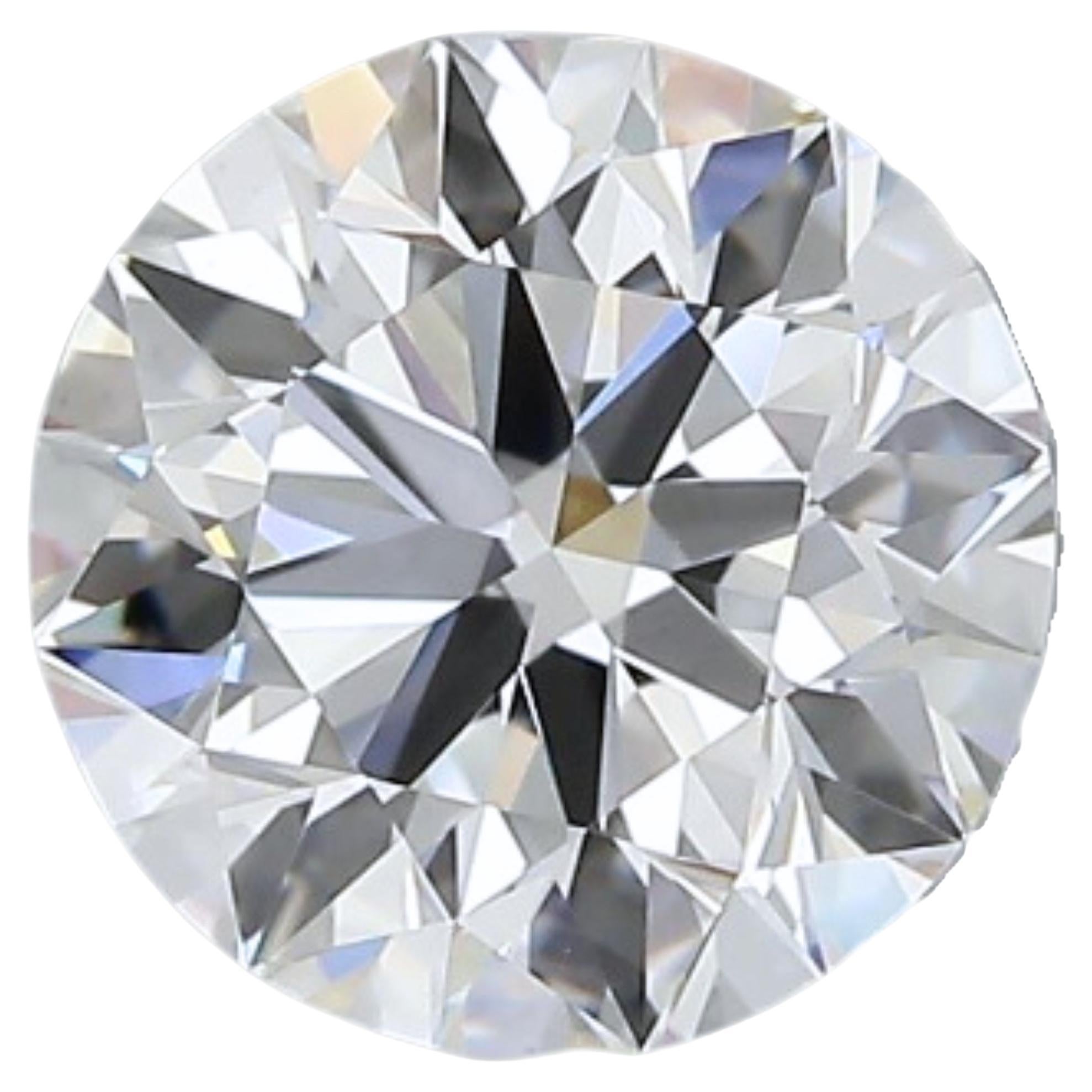 1pc Glittering Natural cut Round diamond in a 1.20 carat