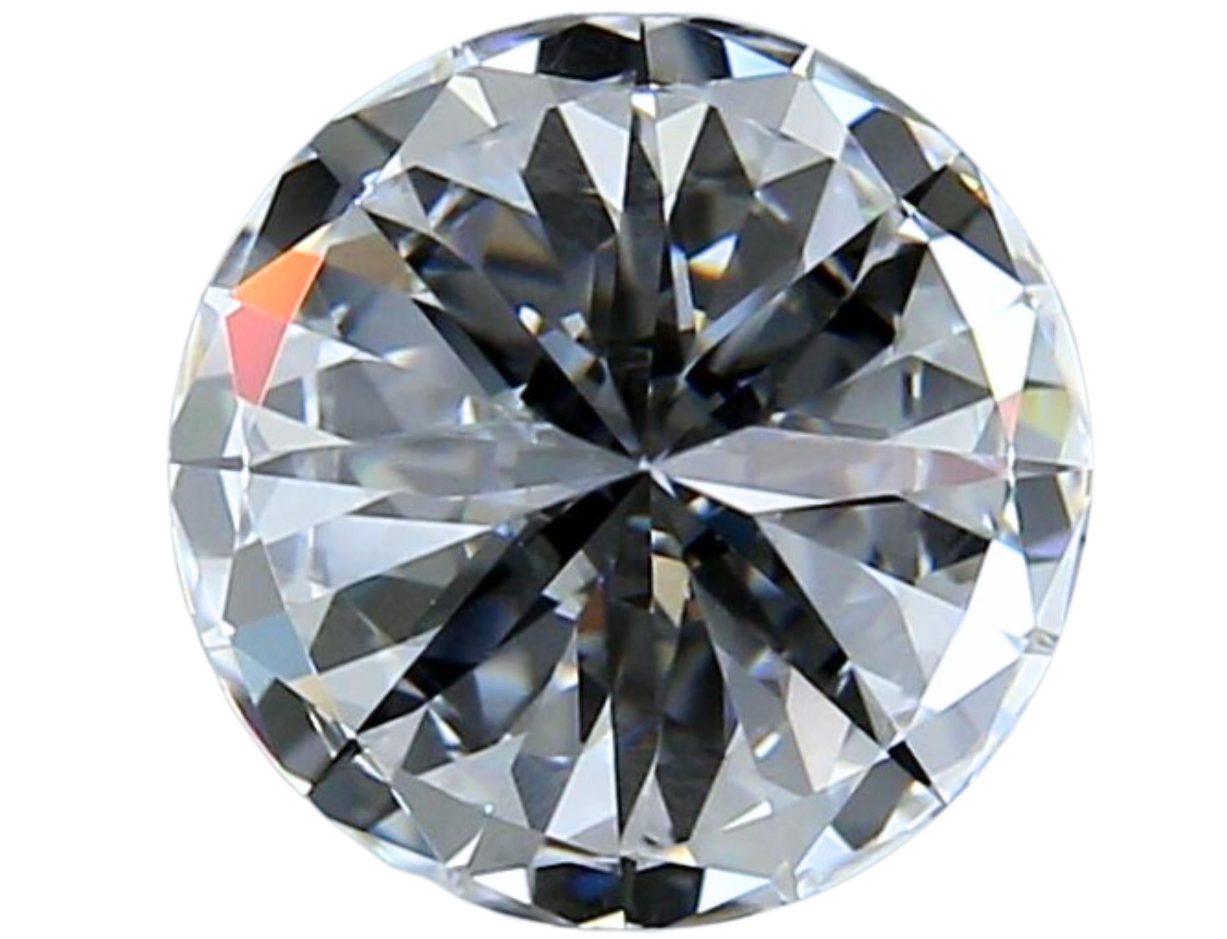 1pc Glittering Natural cut Round diamond in a 2.01 carat For Sale 5