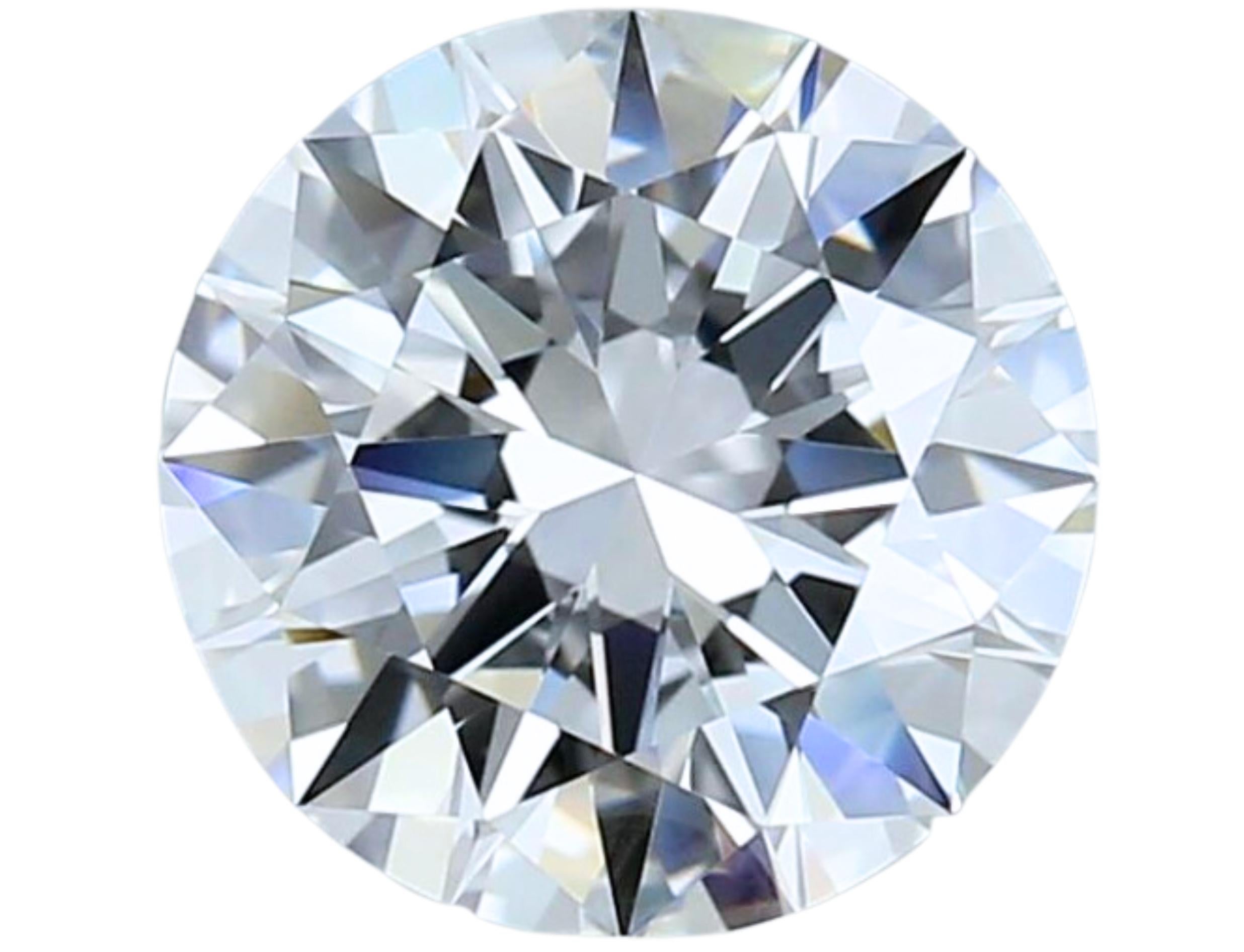 1pc Glittering Natural cut Round diamond in a 2.01 carat For Sale 2