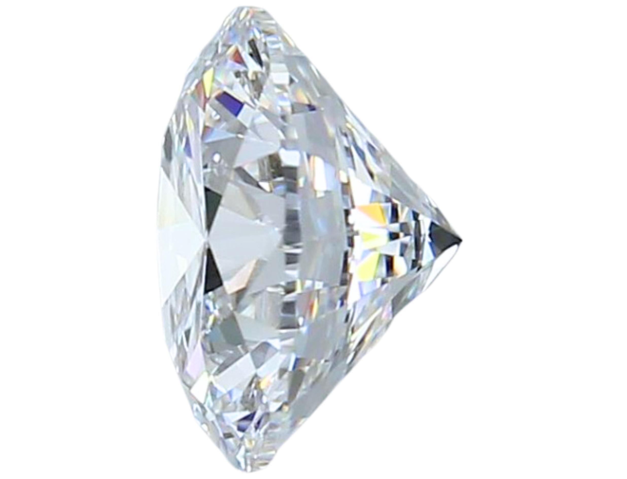 1 Stück Glitzernder runder Diamant im natürlichen Schliff in einem 2,01 Karat im Angebot 4