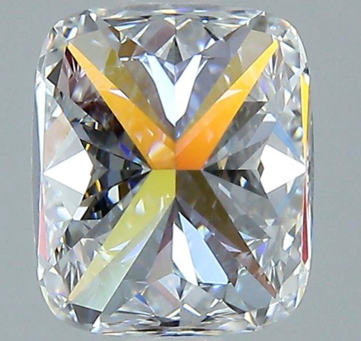 1 Stück natürlicher Diamant mit 2,02 Karat kissenförmigem modifiziertem Brillant D VVS1 GIA-Zertifikat im Angebot 1