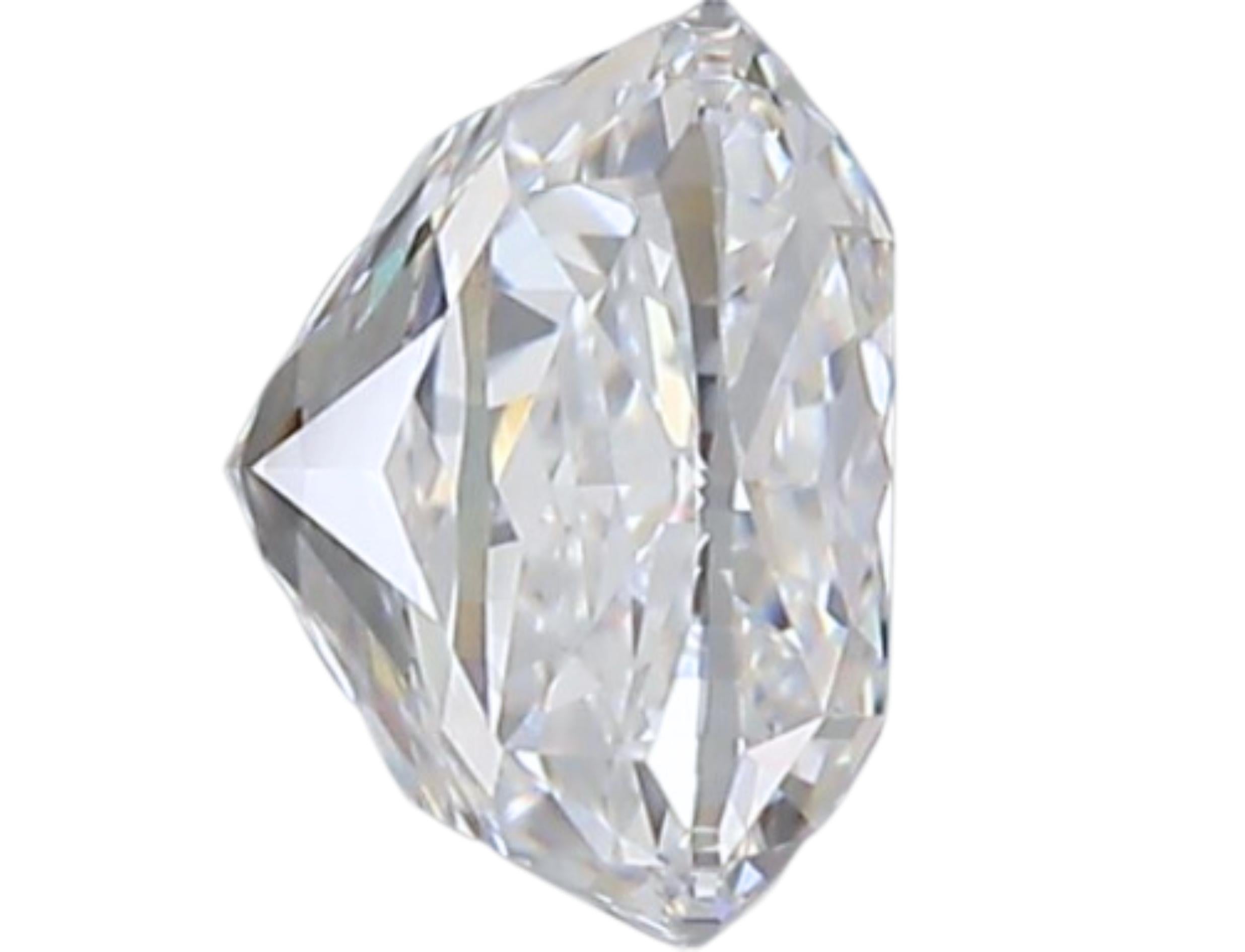 Natural cut Cushion diamond in a 1.50 carat D VVS2 cut. This diamond comes with GIA Certificate and laser inscription number.

Experience the timeless allure of our 1.50-carat, D-color, VVS2-clarity Cushion-cut natural diamond, meticulously crafted