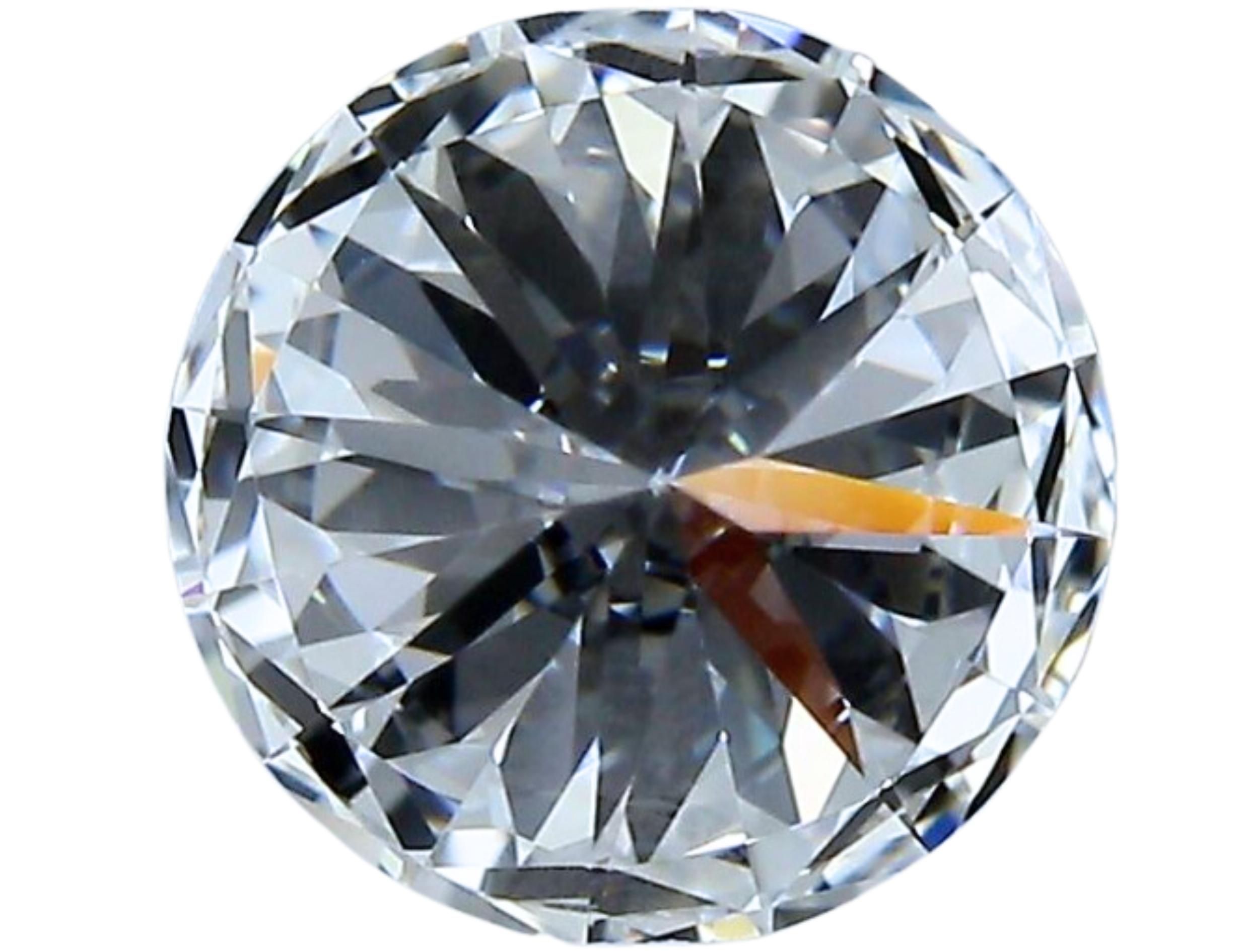 1pc Pretty Natural cut Round diamond in a 1.56 carat For Sale 4