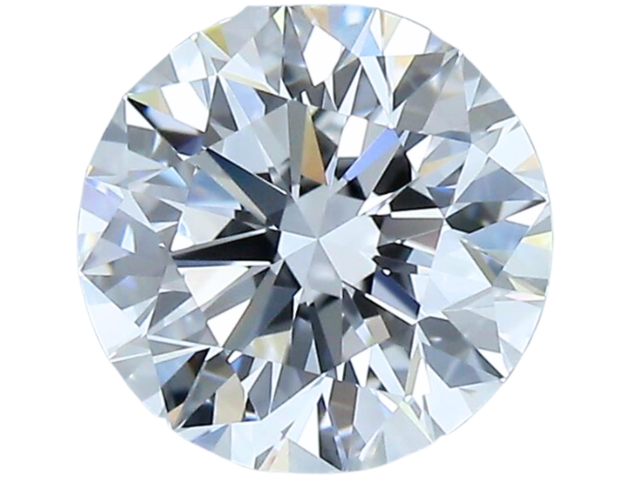 1pc Pretty Natural cut Round diamond in a 1.56 carat For Sale 1