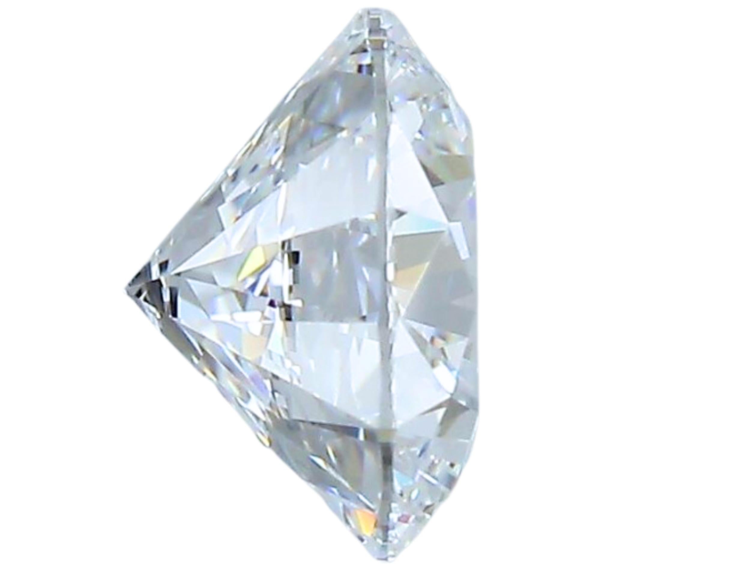 1pc Pretty Natural cut Round diamond in a 1.56 carat For Sale 3