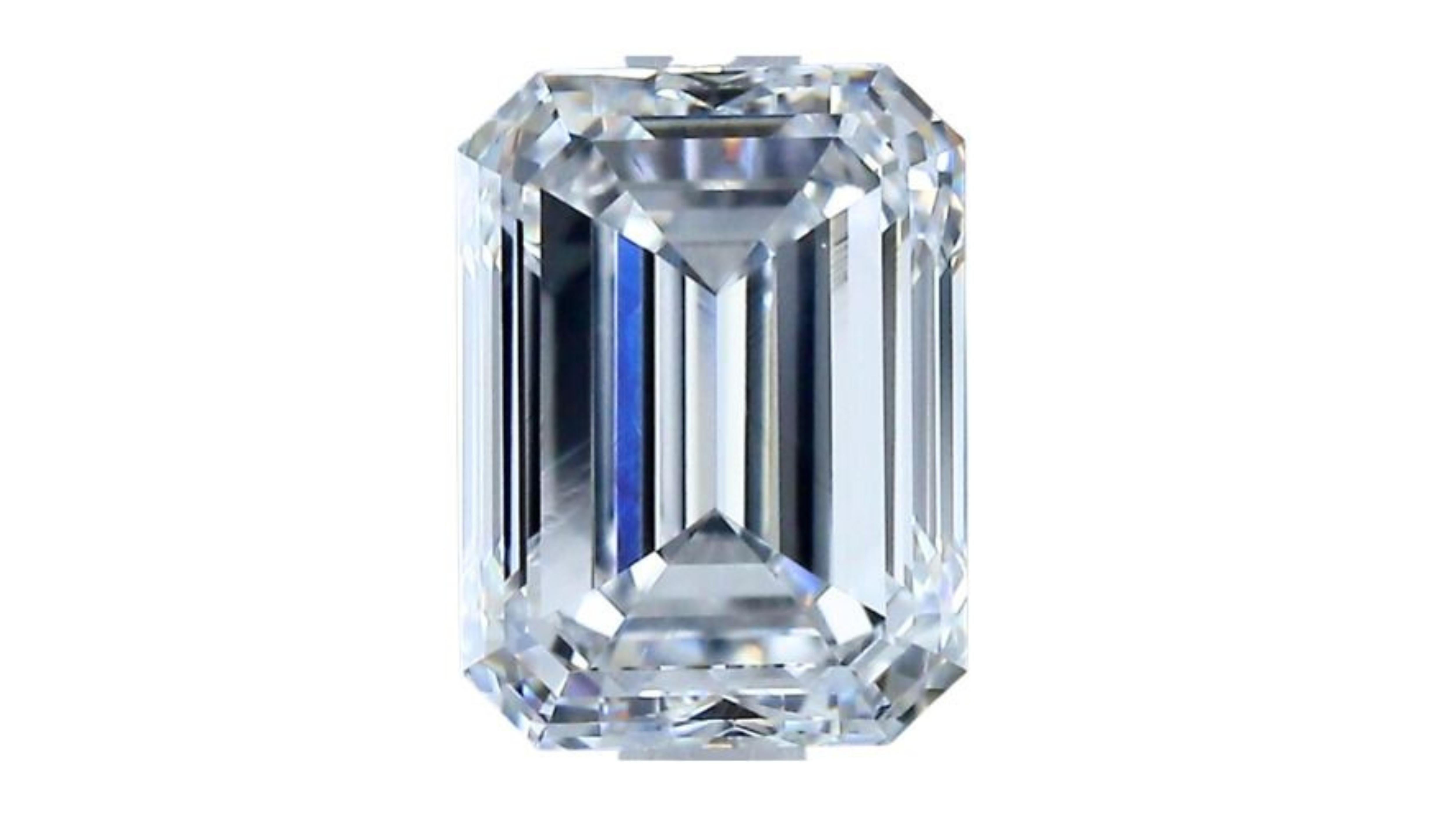 1pc Sparkling 1.70 Emerald Cut Natural Diamond For Sale 1