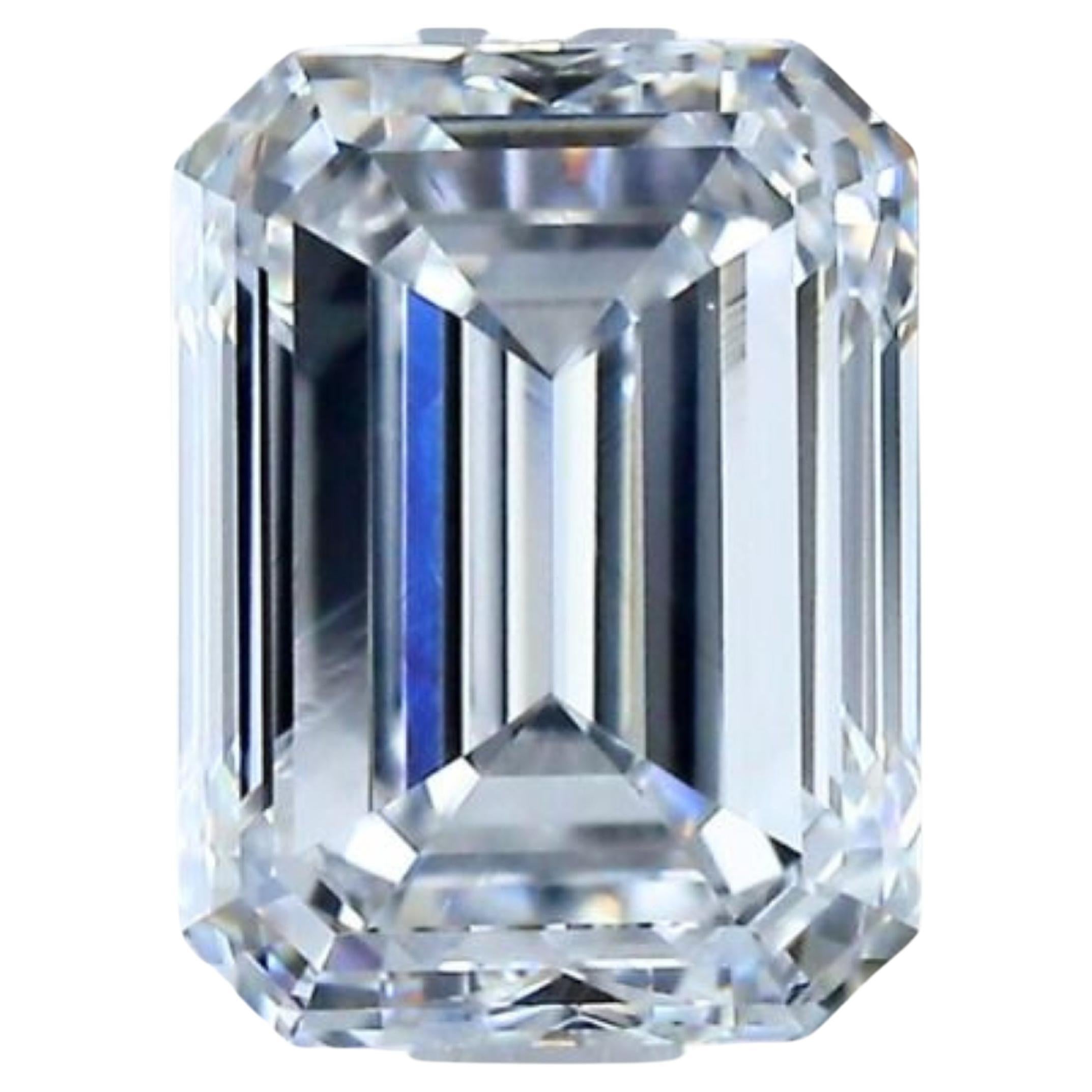 1pc Sparkling 1.70 Emerald Cut Natural Diamond For Sale