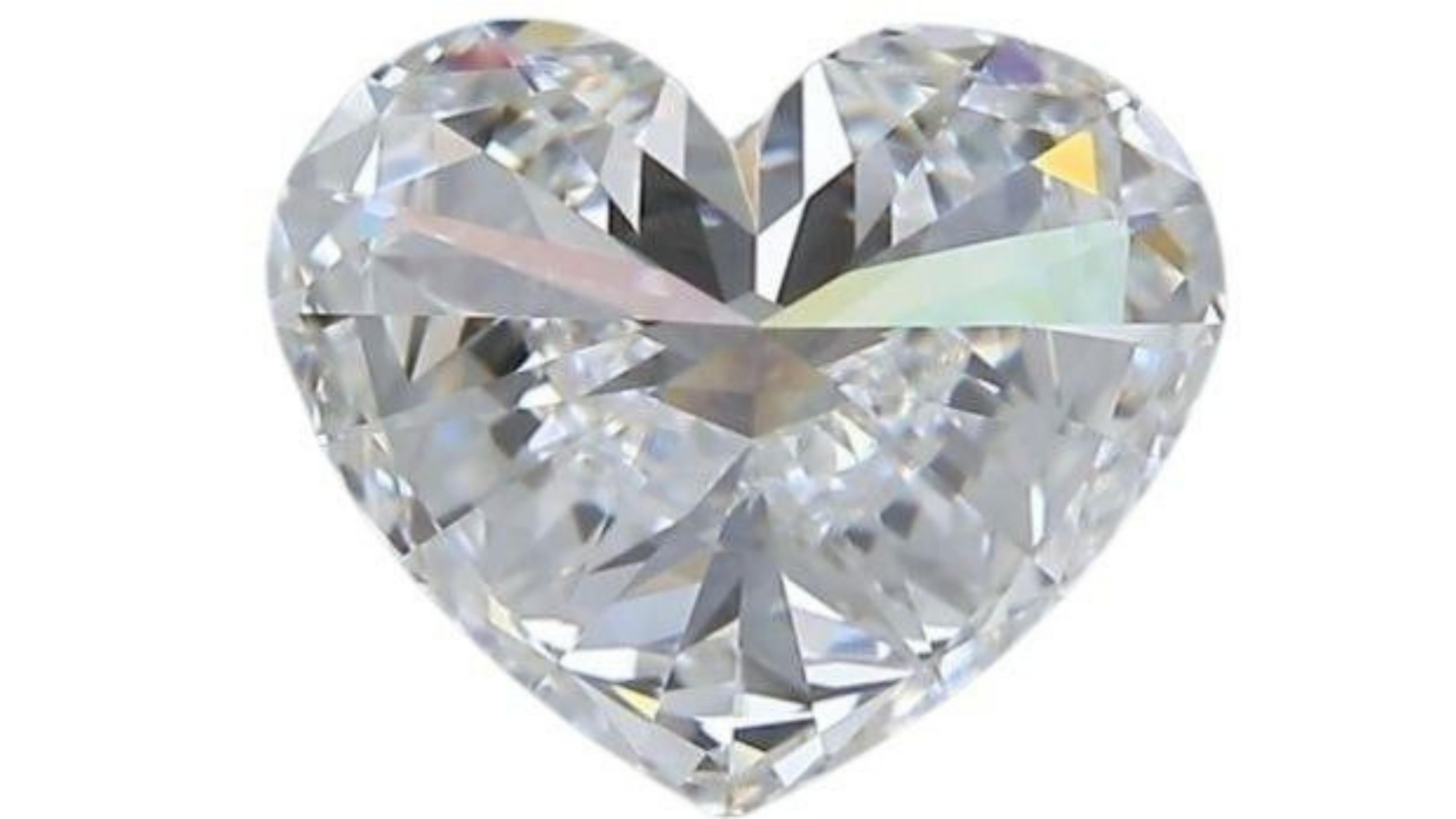 Women's 1pc Sparkling 1ct. Heart Brilliant Natural Diamond  For Sale