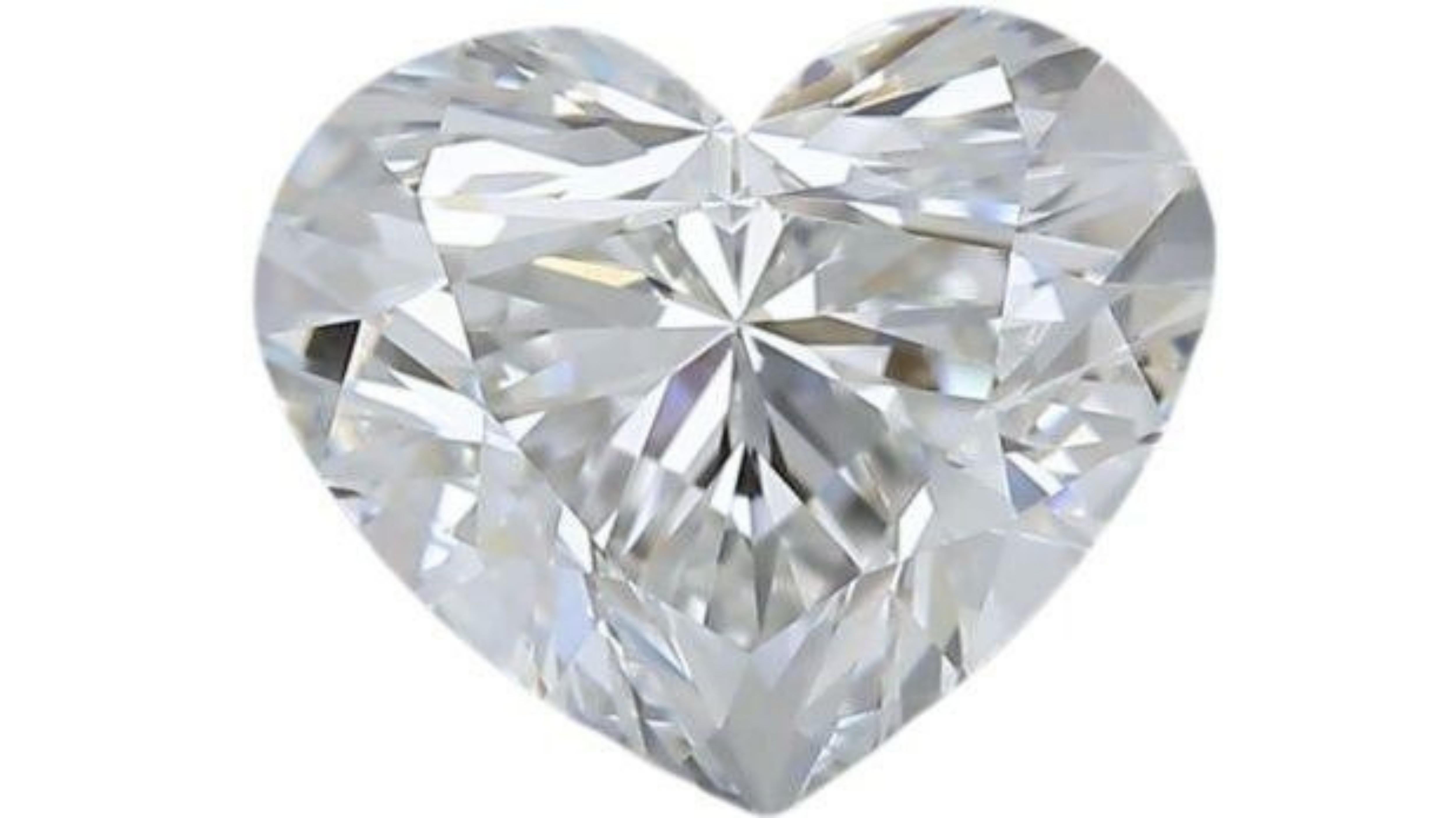 1pc Sparkling 1ct. Heart Brilliant Natural Diamond  For Sale 1