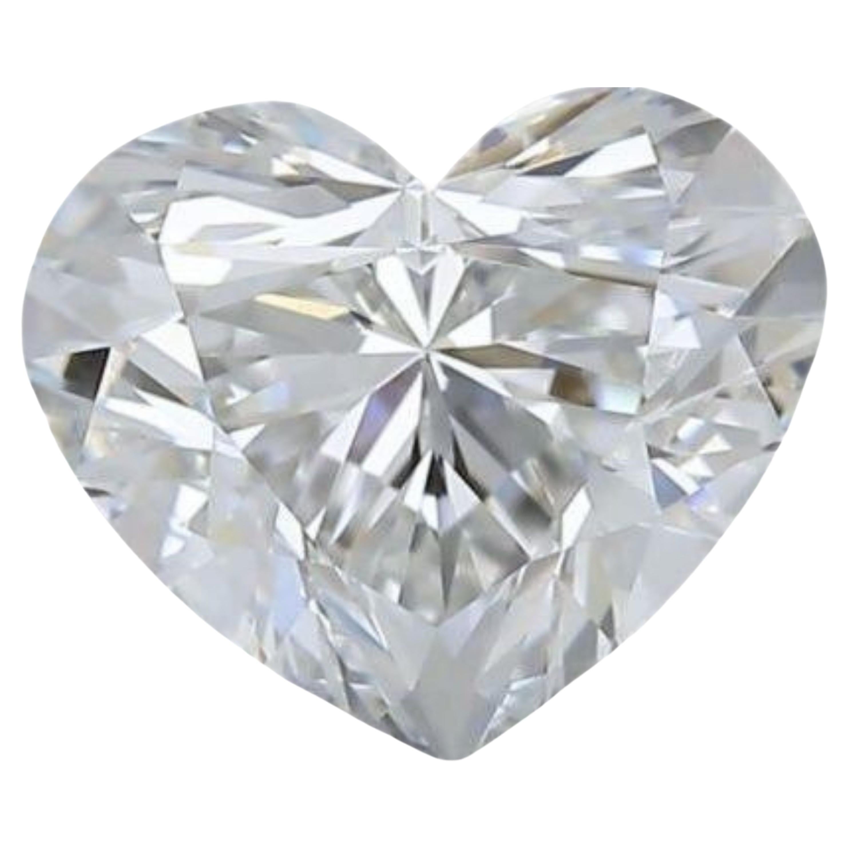 1pc Sparkling 1ct. Heart Brilliant Natural Diamond  For Sale