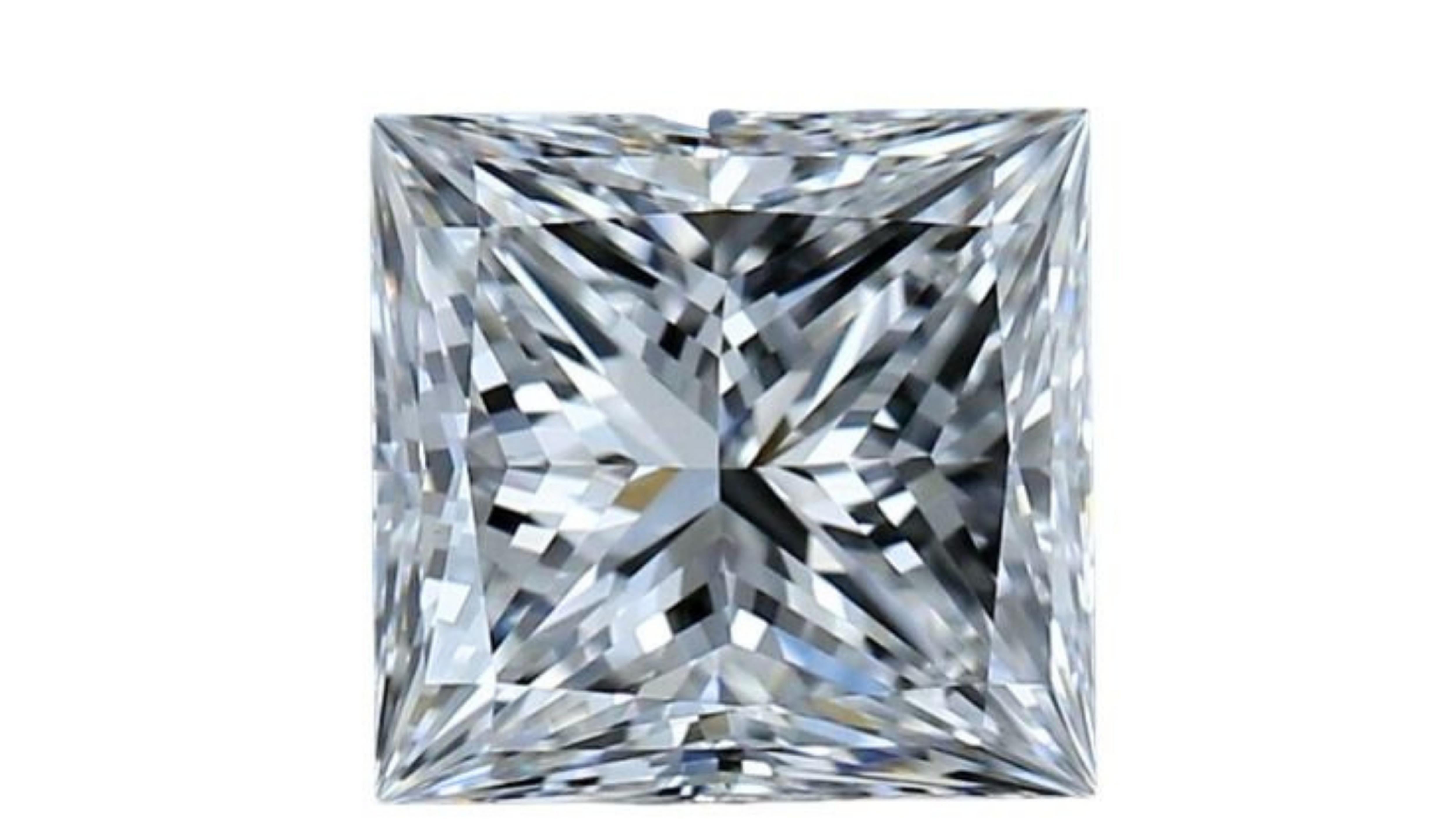 Women's 1pc Sparkling 1ct Square Modified Brilliant Cut Natural Diamond For Sale