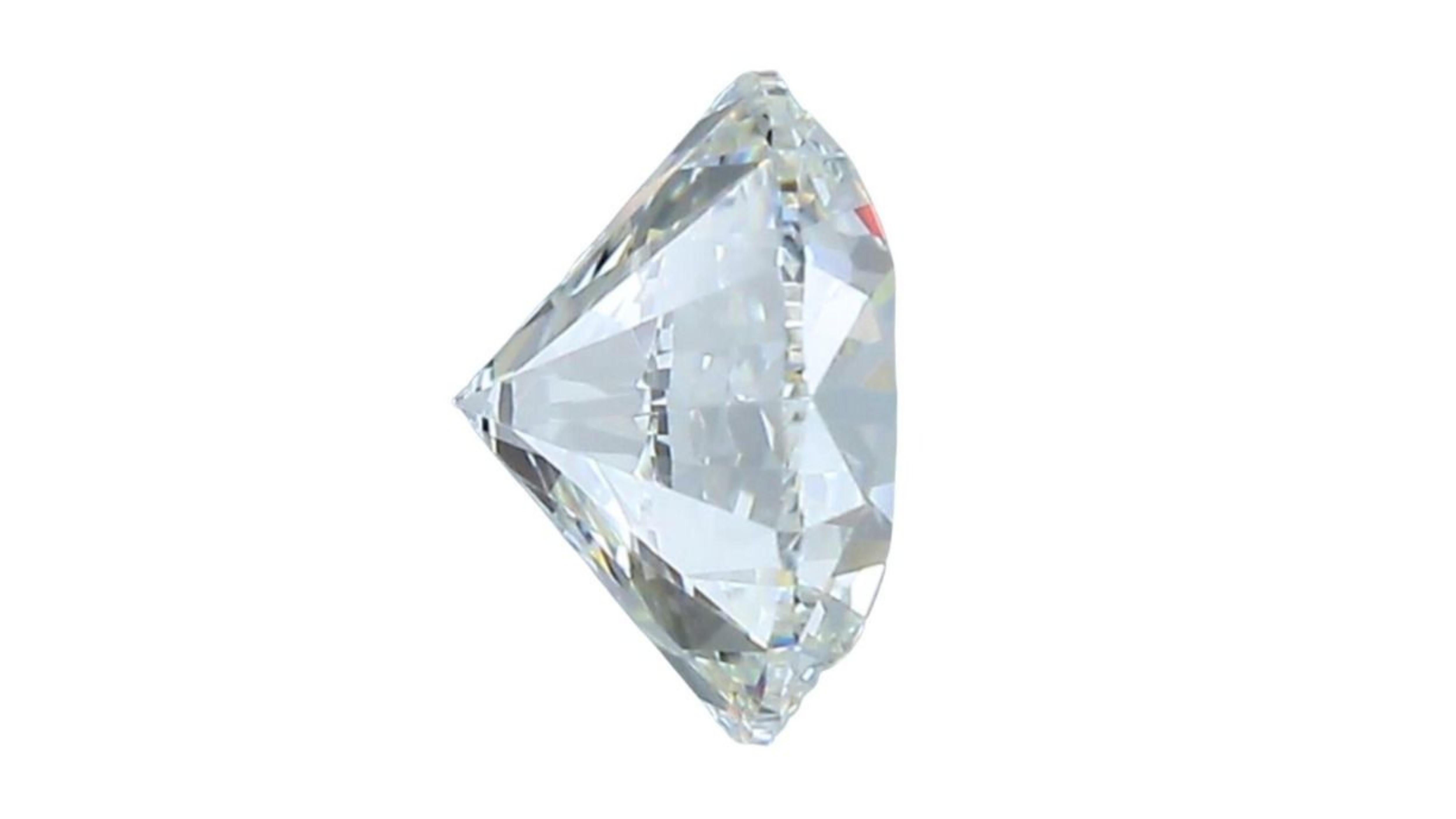 1pc Sparkling 2 Carat Round Brilliant Natural Diamond  In New Condition For Sale In רמת גן, IL