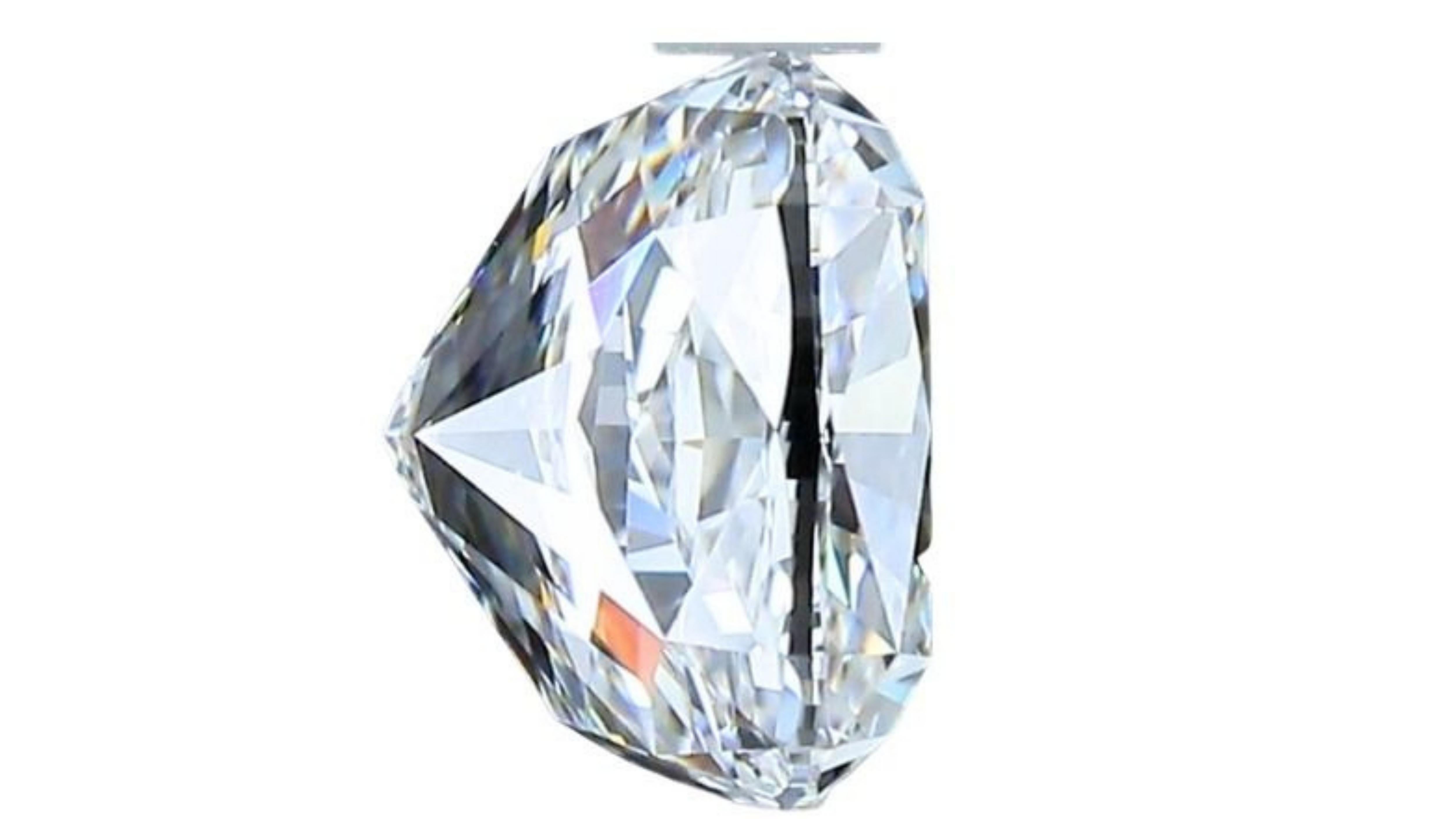 1pc Sparkling 2.01 Cushion Modified Brilliant Cut Natural Diamond In New Condition For Sale In רמת גן, IL