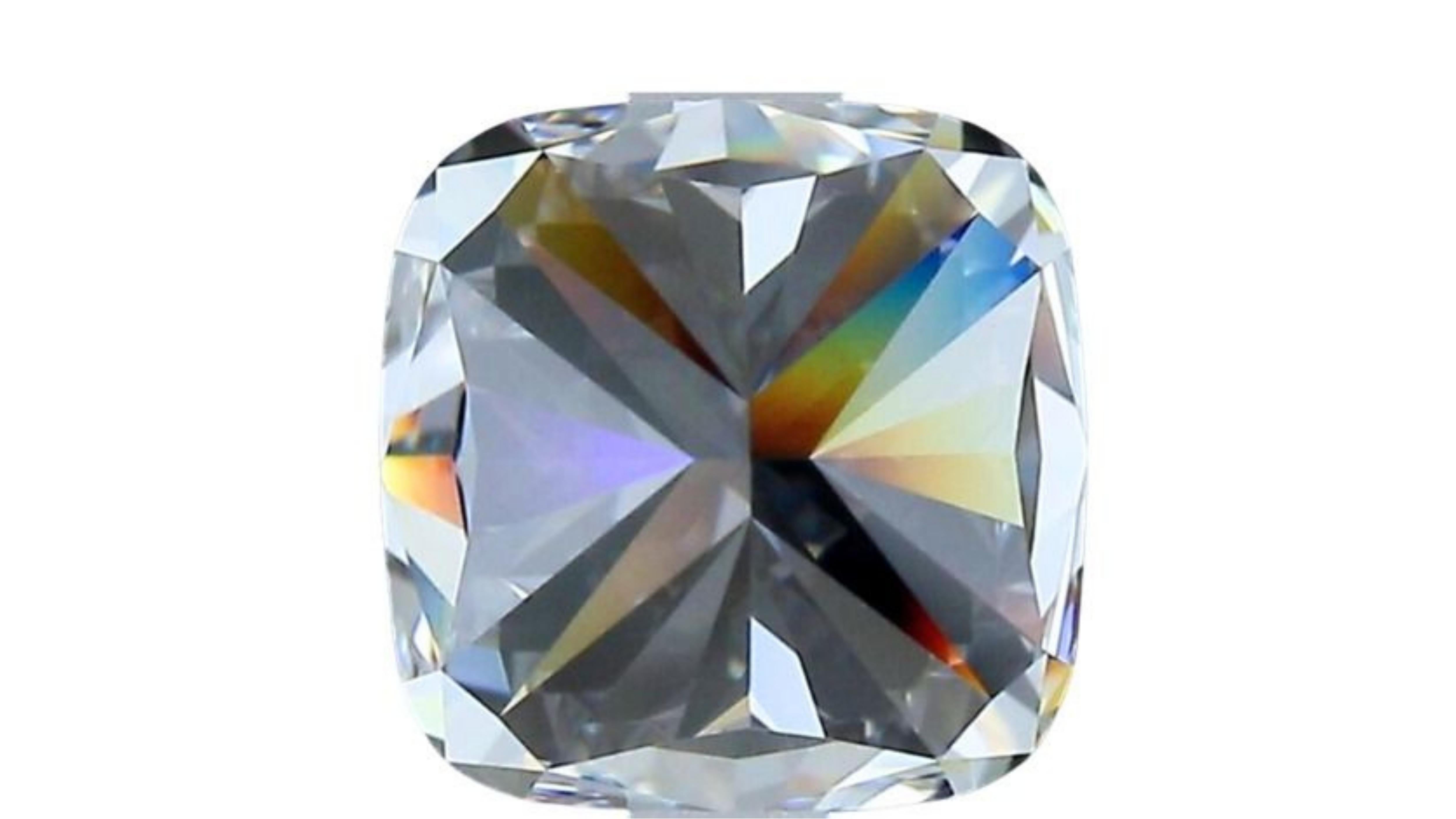 1 pce Diamant naturel taille brillant 2,01 coussin modifié Pour femmes en vente