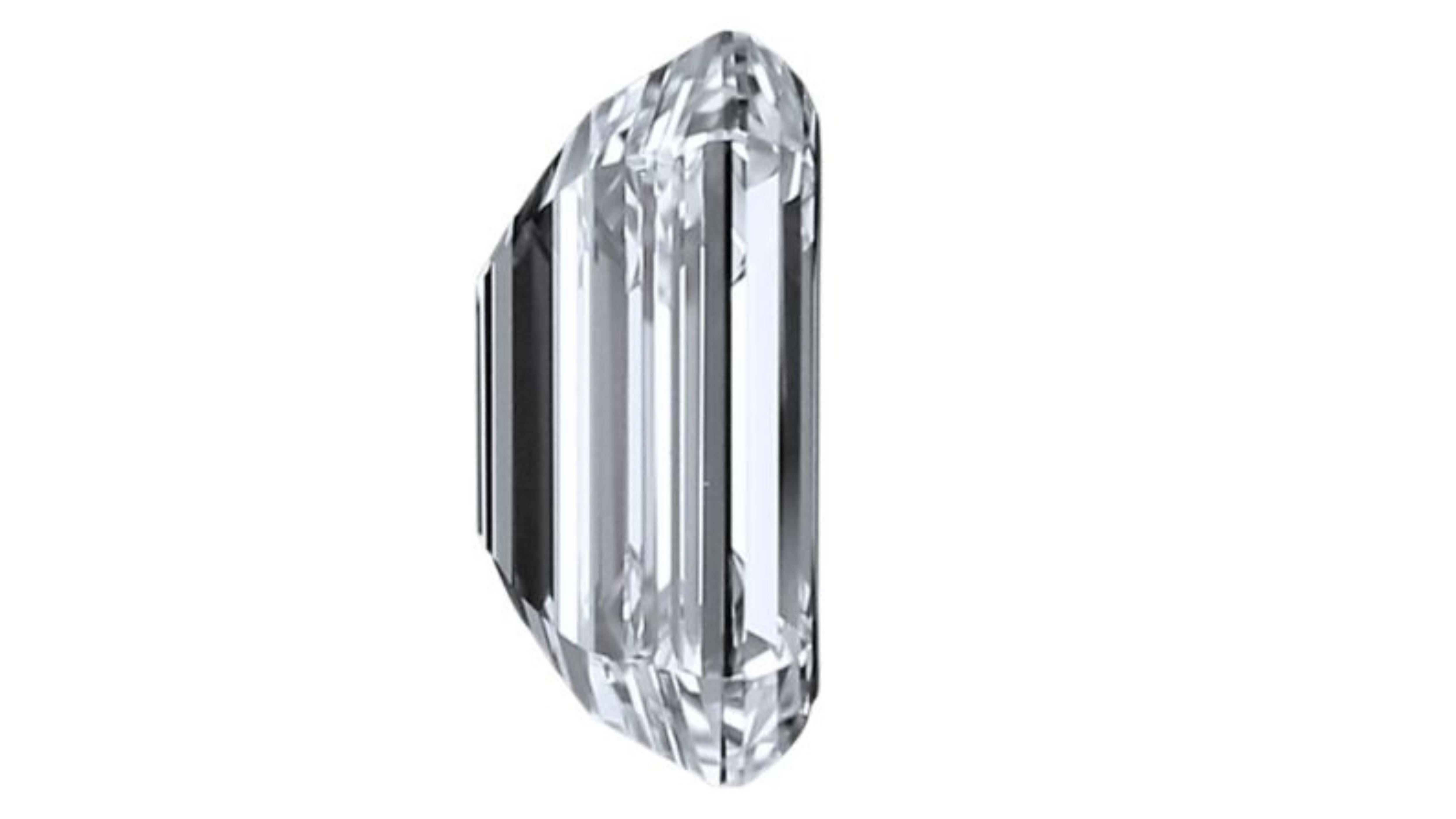 1pc Sparkling 3.01 Carat Emerald Cut Natural Diamond For Sale 2