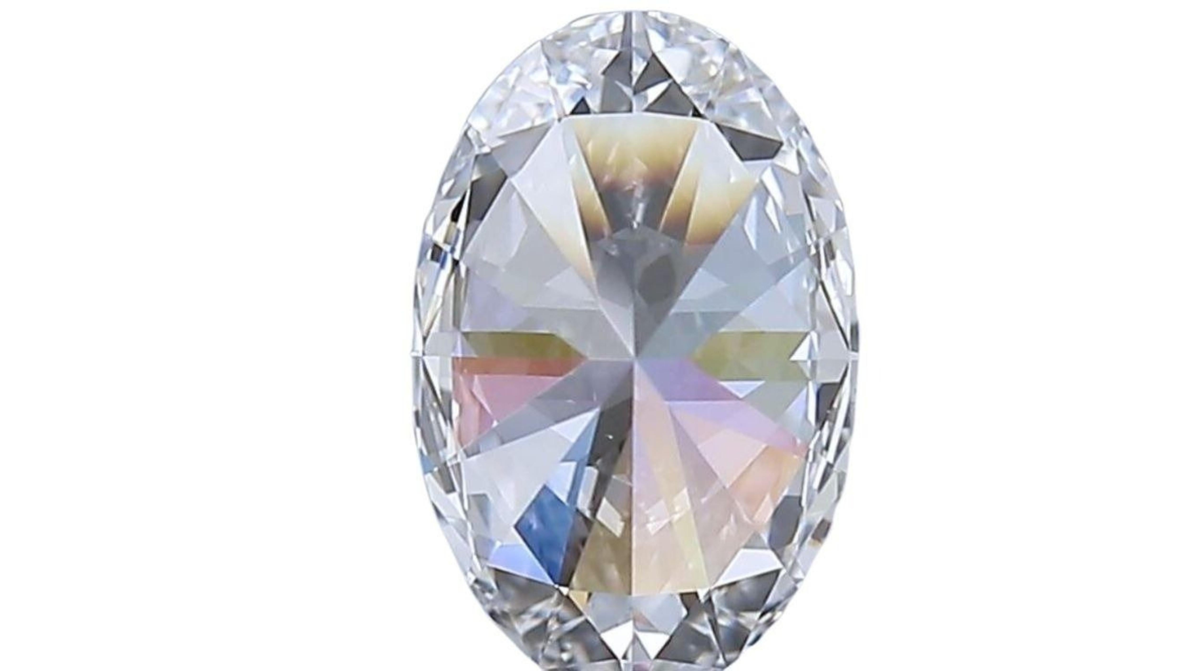 1pc. Sparkling .70 Oval Brilliant Cut Natural Diamond For Sale 3